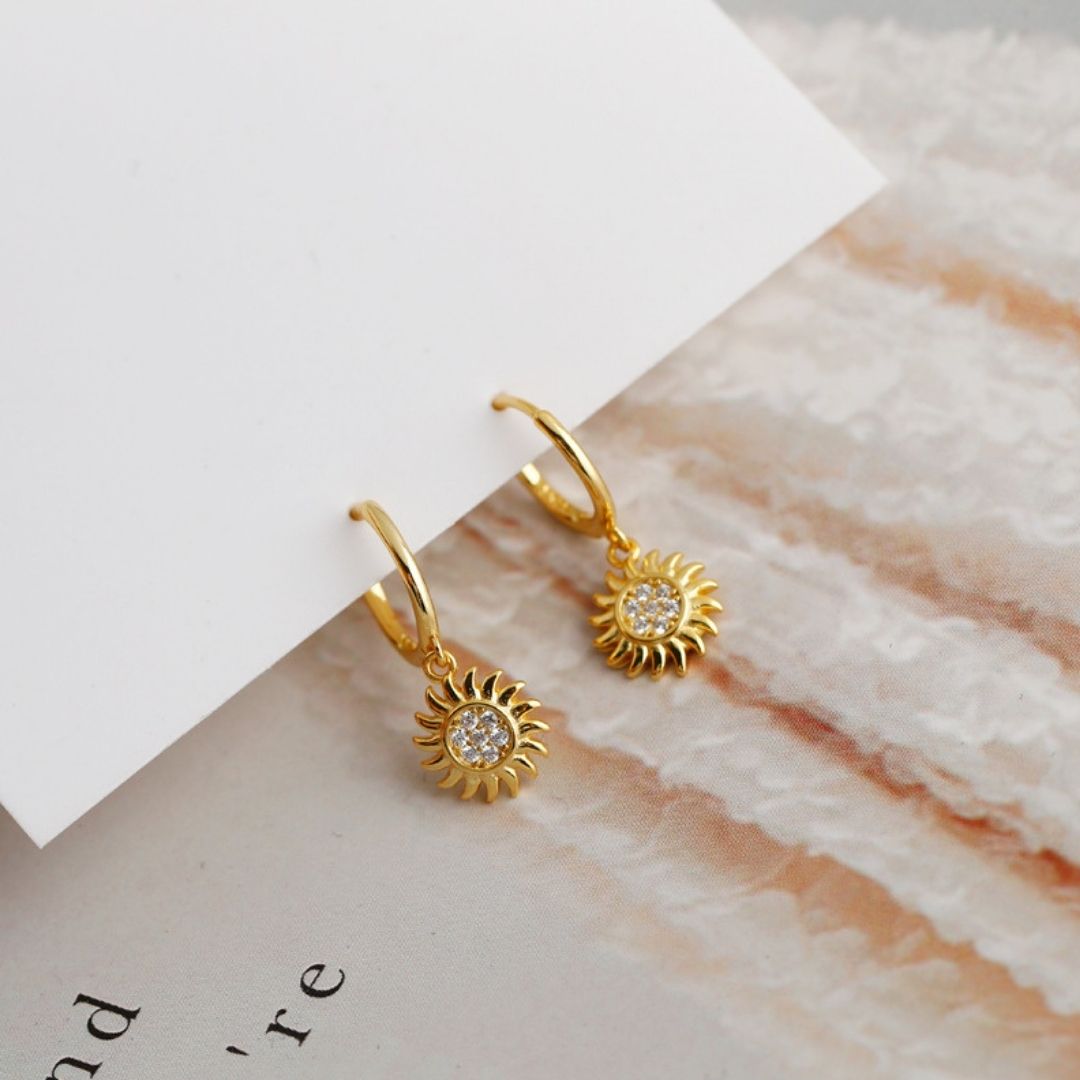 Athena Helios Hoop Earrings