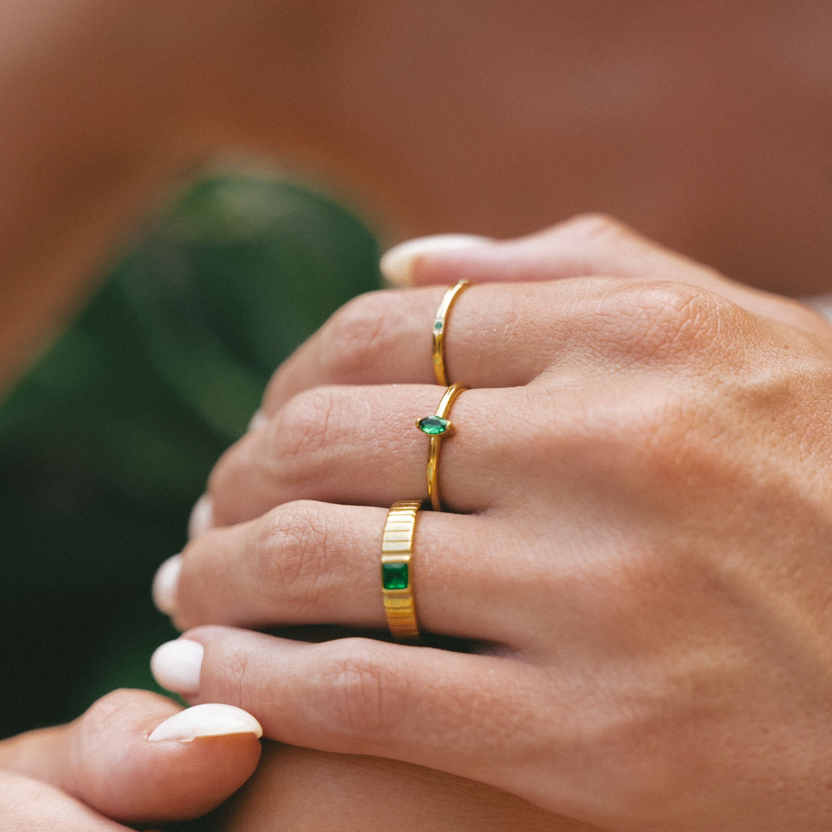 Athena Dainty Emerald Ring