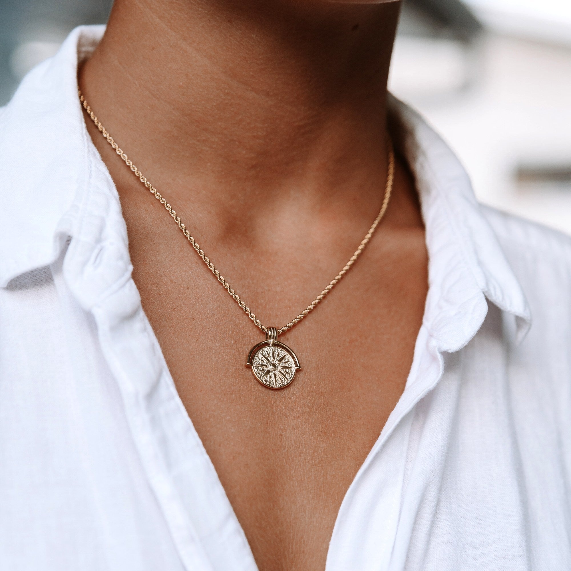 Athena Golden Sun Necklace
