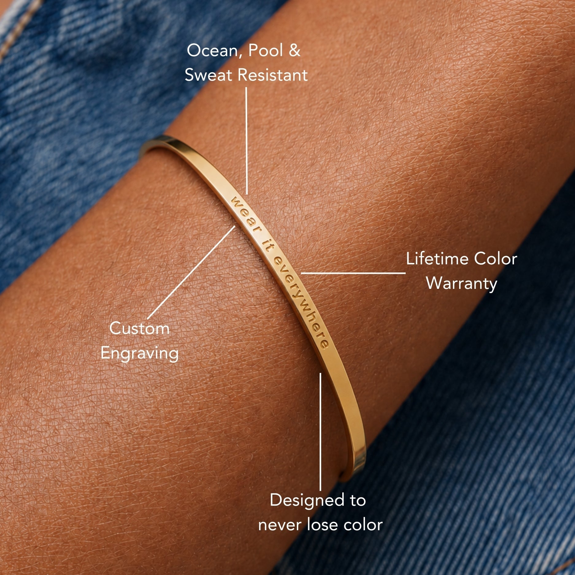 Athena Engravable Bangle