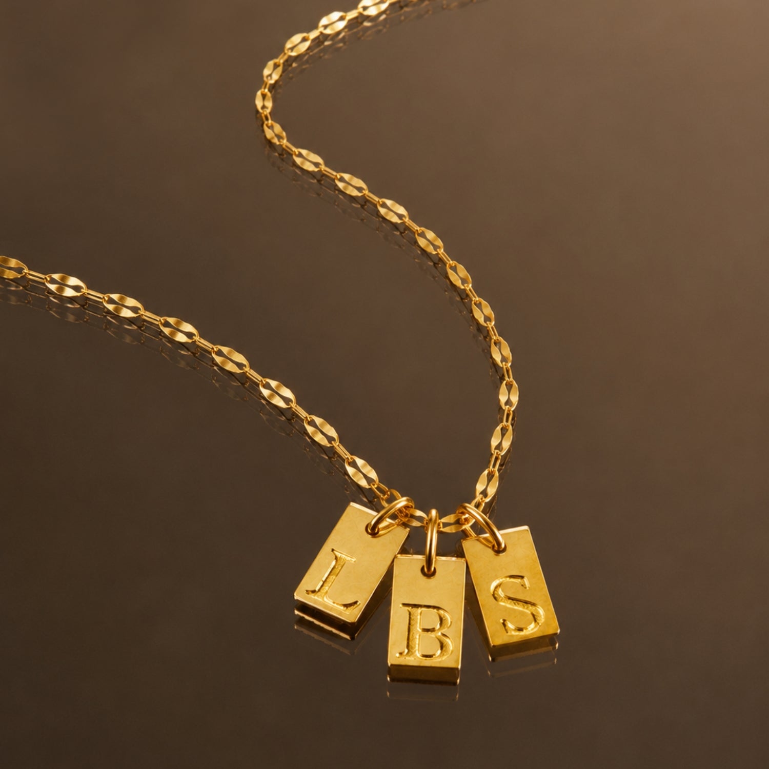 Athena Initial Tag Necklace