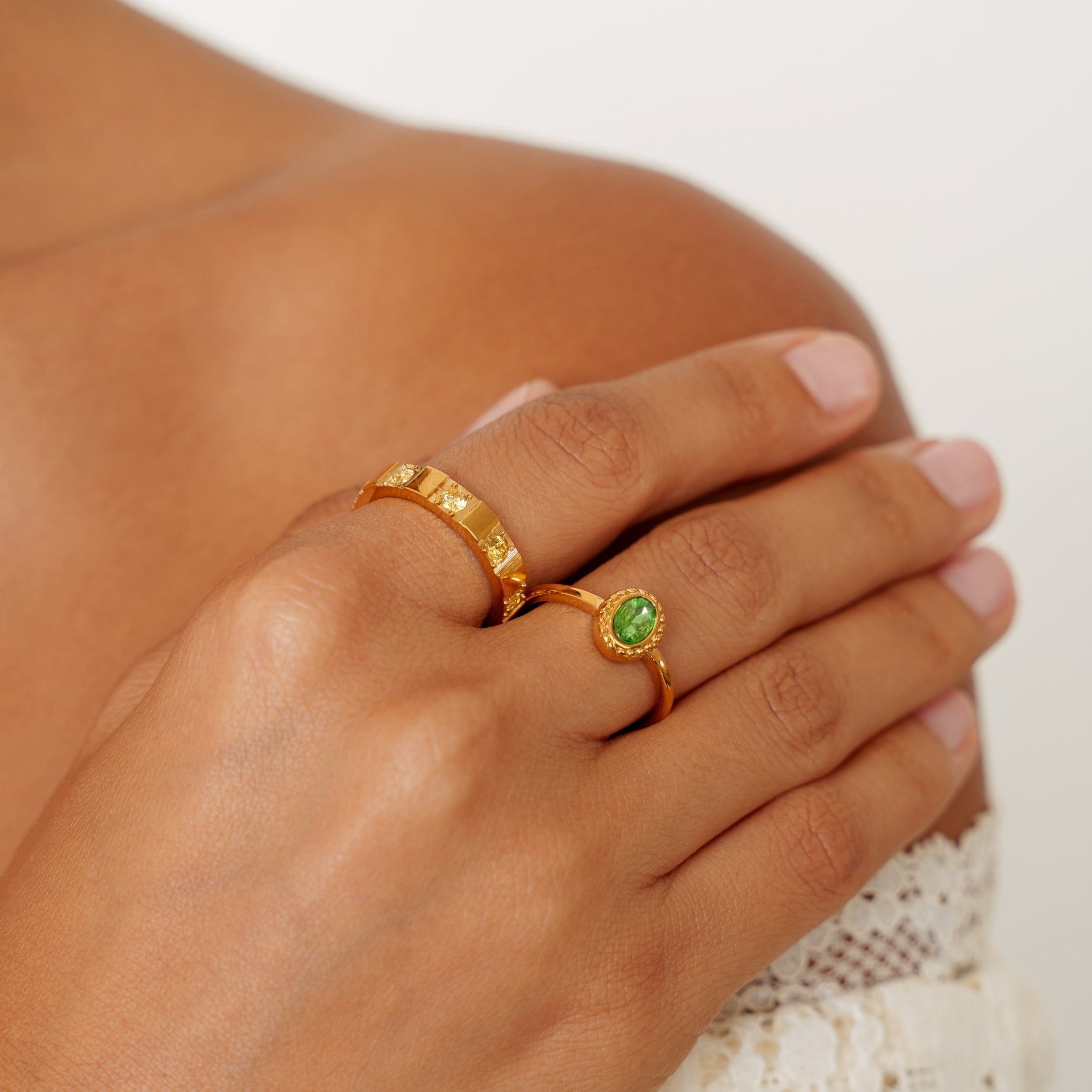 Athena Lemon Band Ring