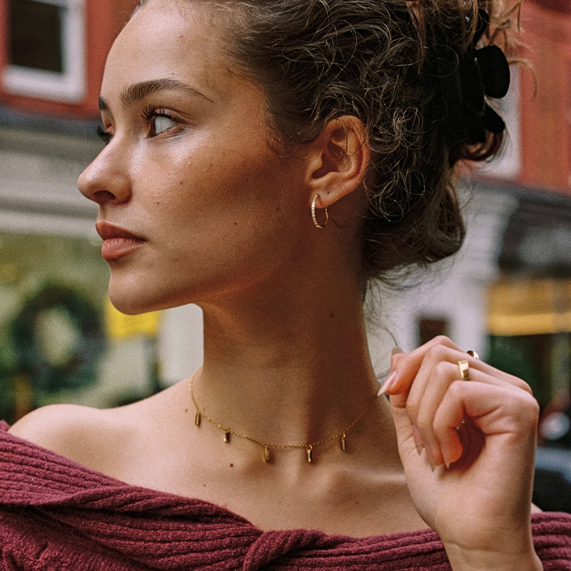 Athena Large Pavé Hoops