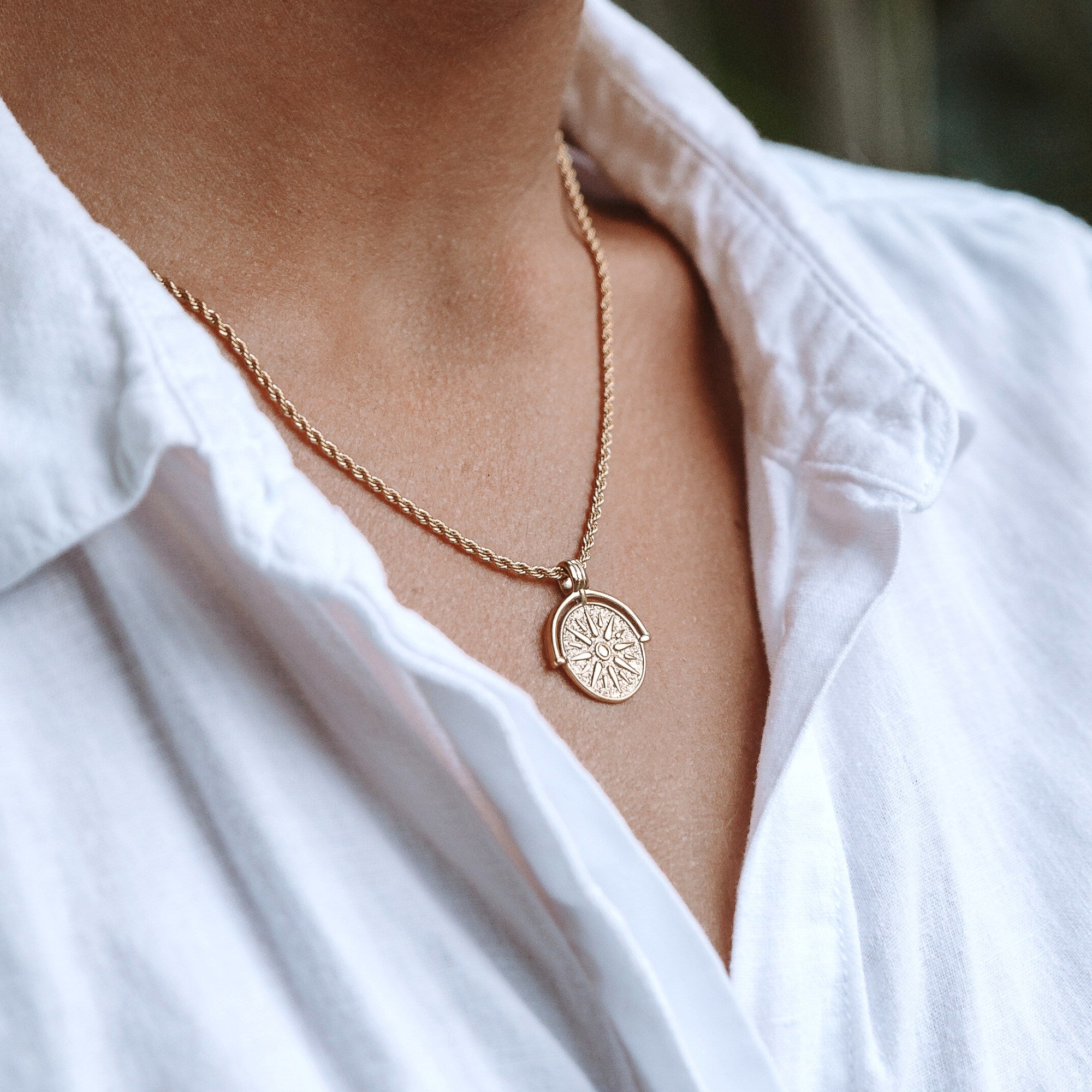 Athena Golden Sun Necklace