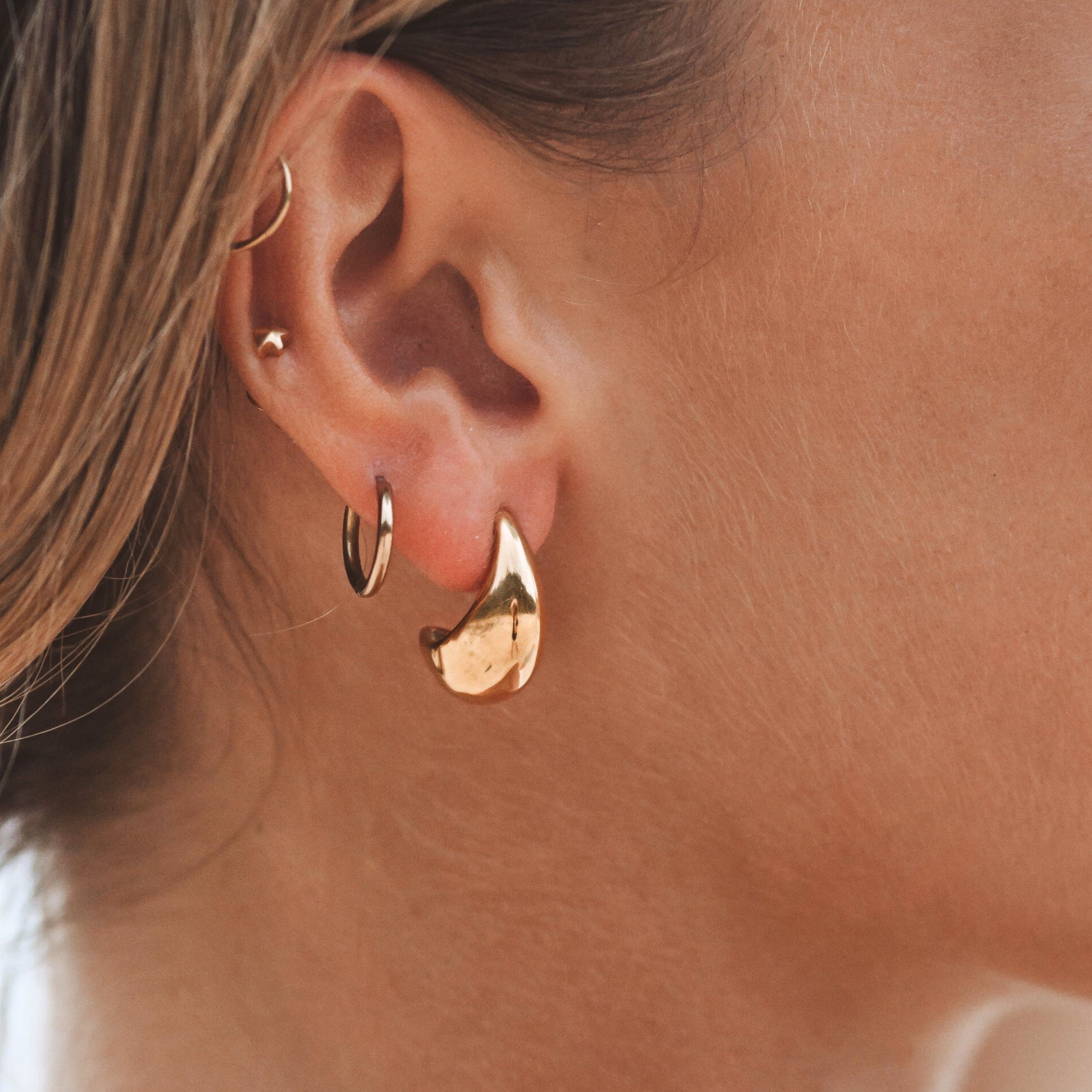 Athena Teardrop Hoop Earrings