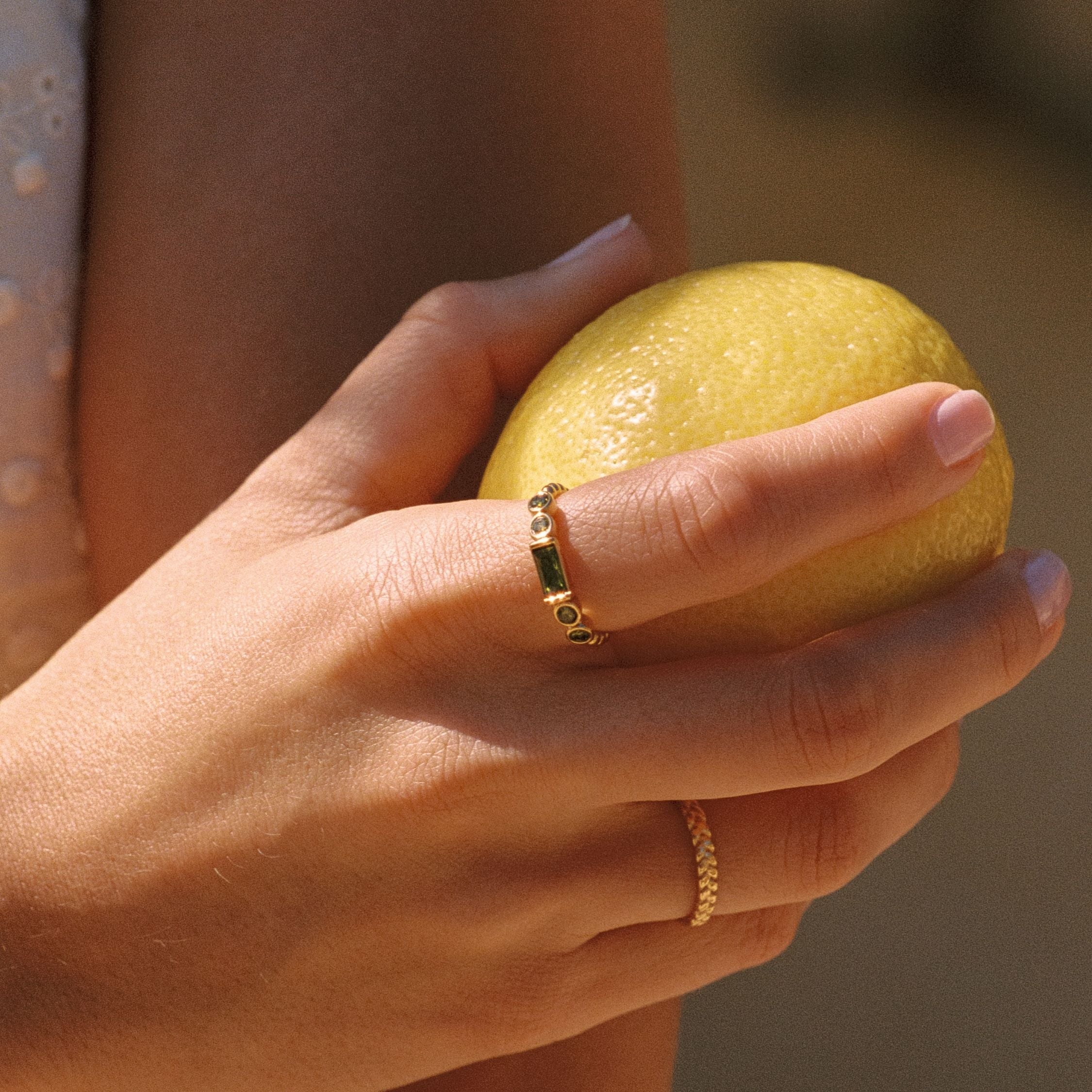 Athena Green Muse Ring