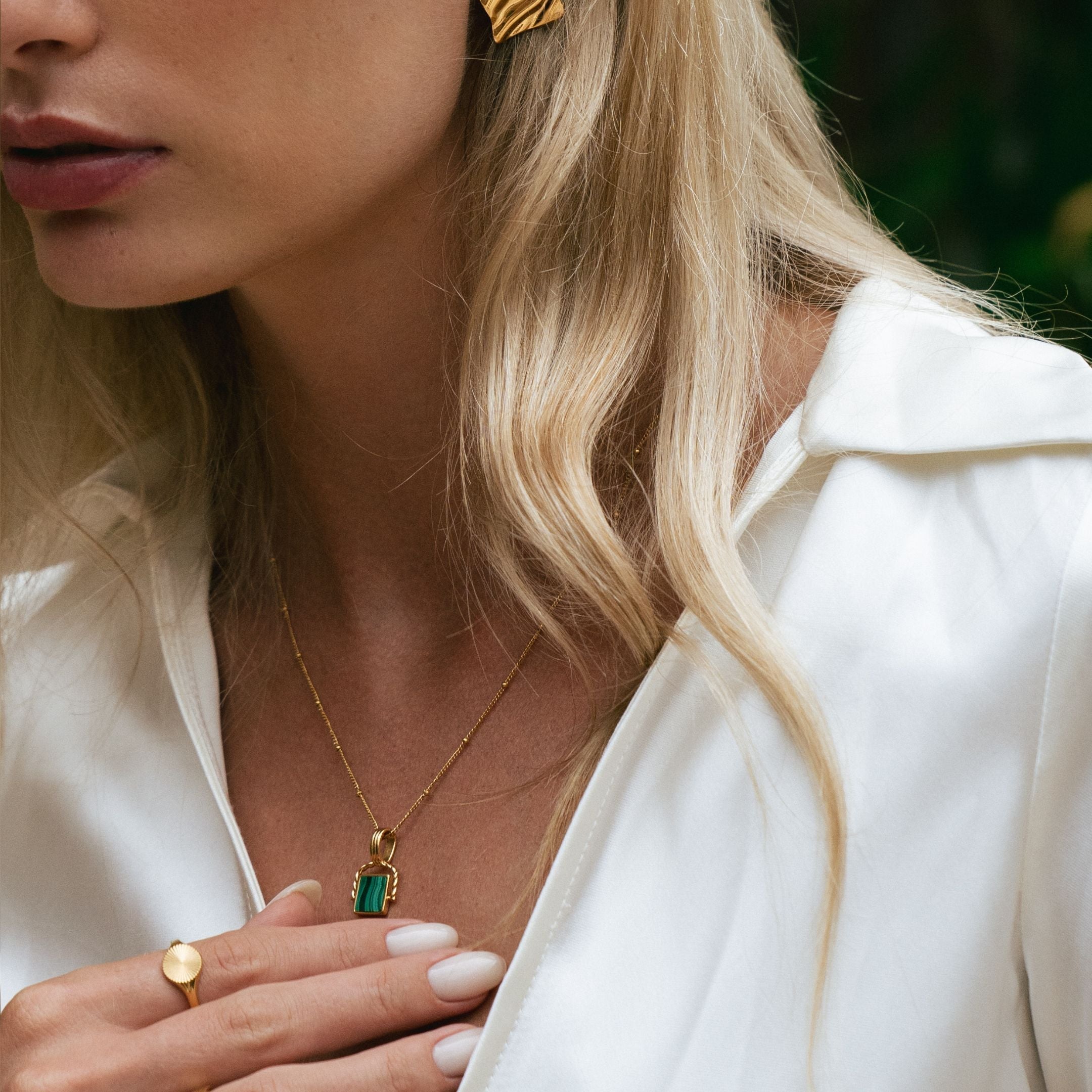 Athena Malachite Pendant
