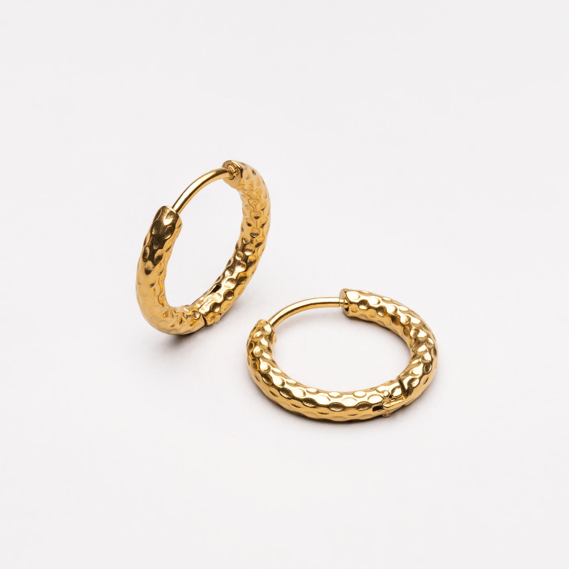 Athena Hammered Hoops Earrings
