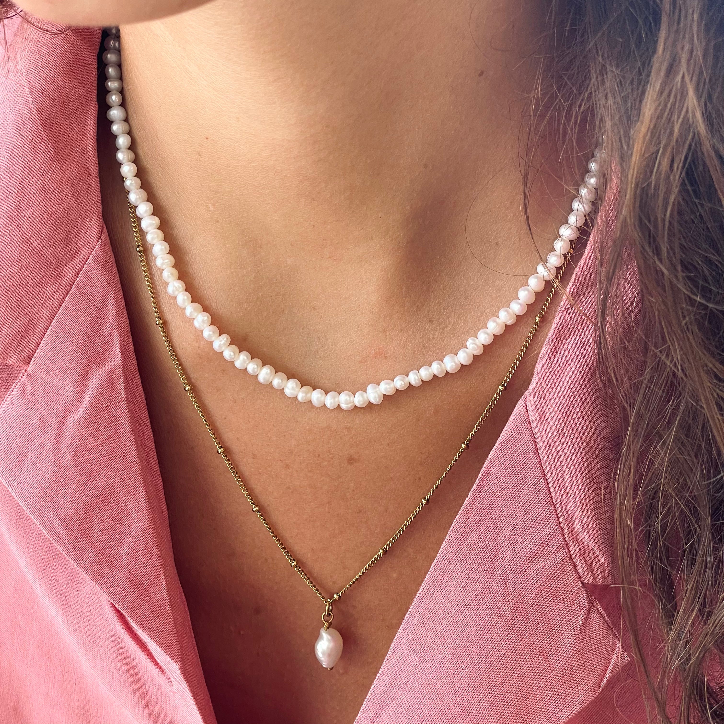 Athena Mini Freshwater Pearl Choker