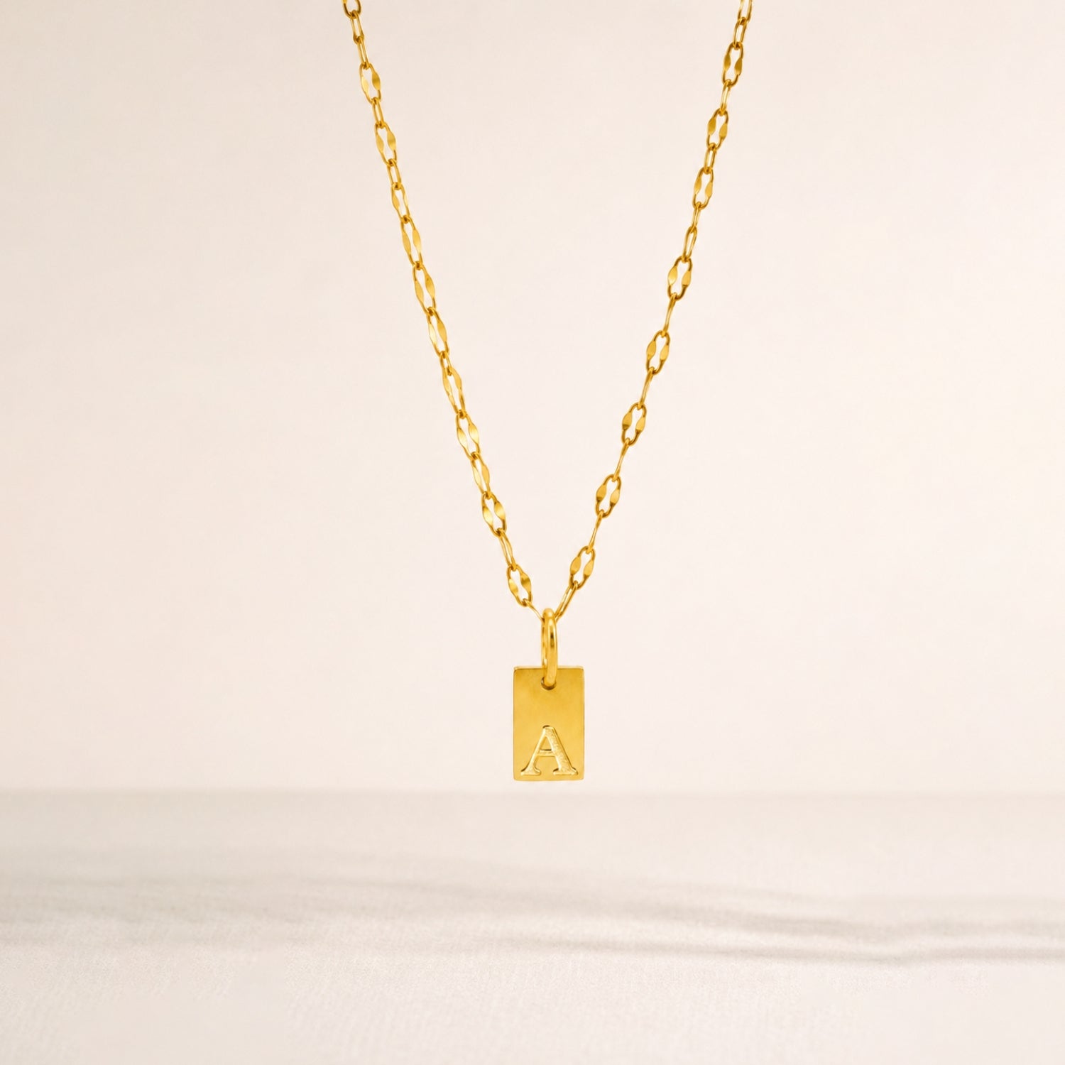 Athena Initial Tag Necklace