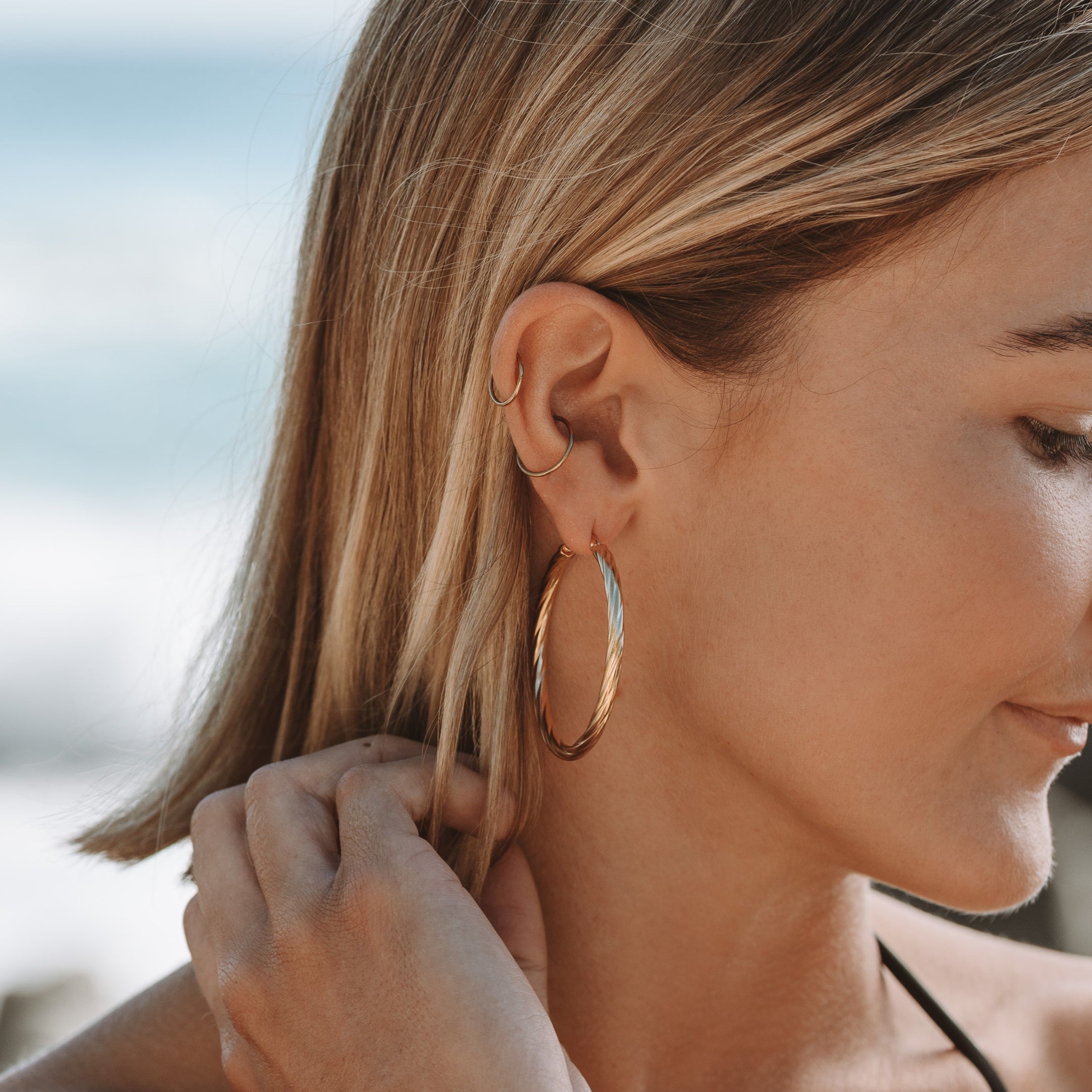 Athena Bold Twisted Hoops