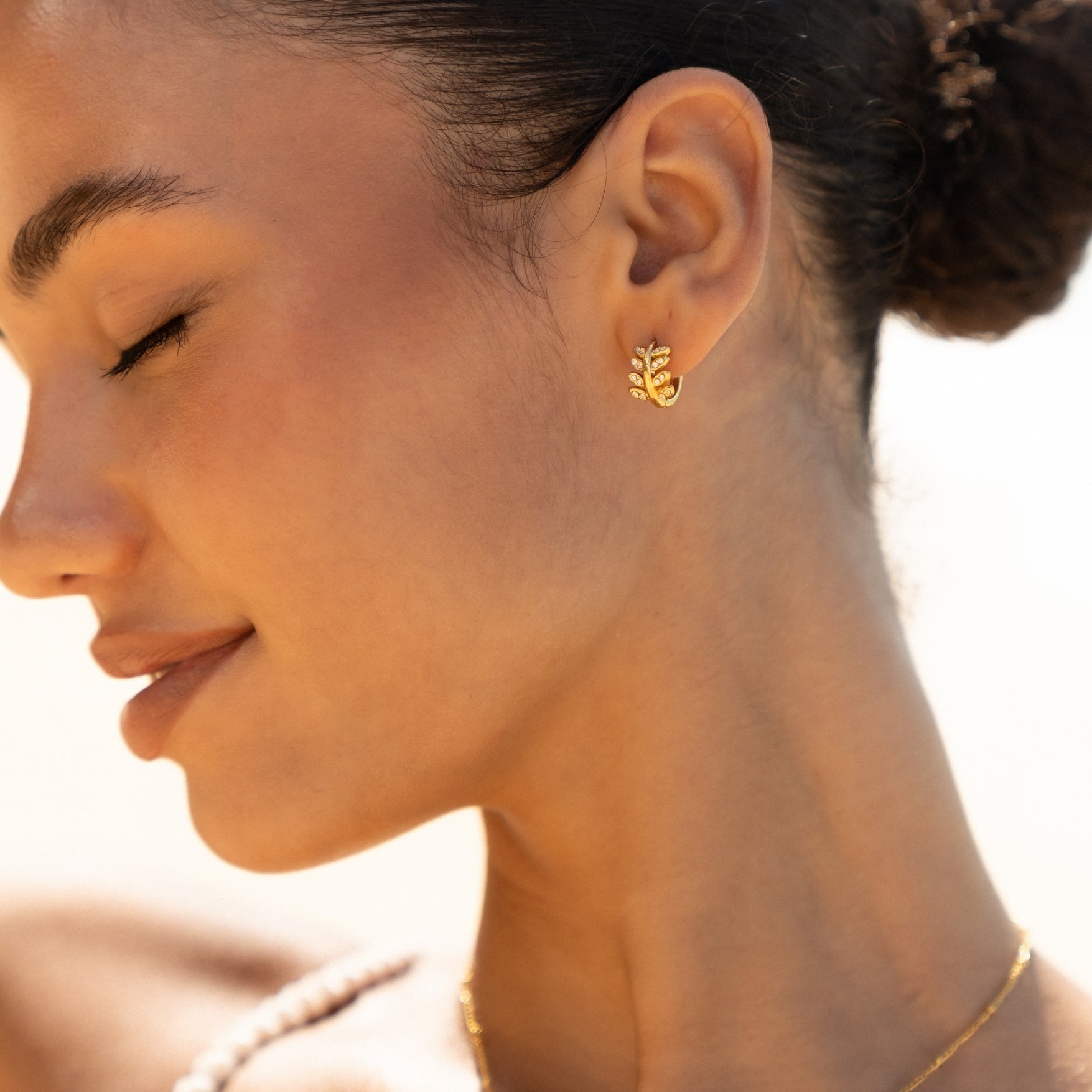 Athena Laurel Hoops Earrings