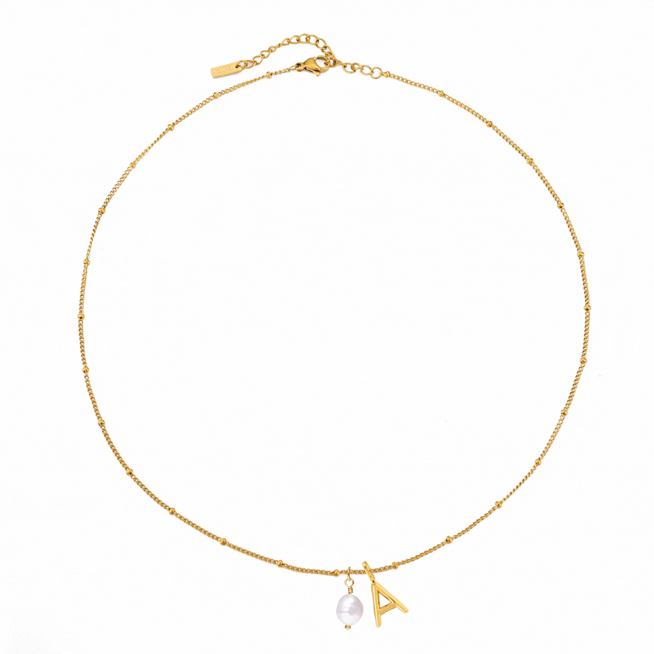 Athena Initial & Pearl Necklace
