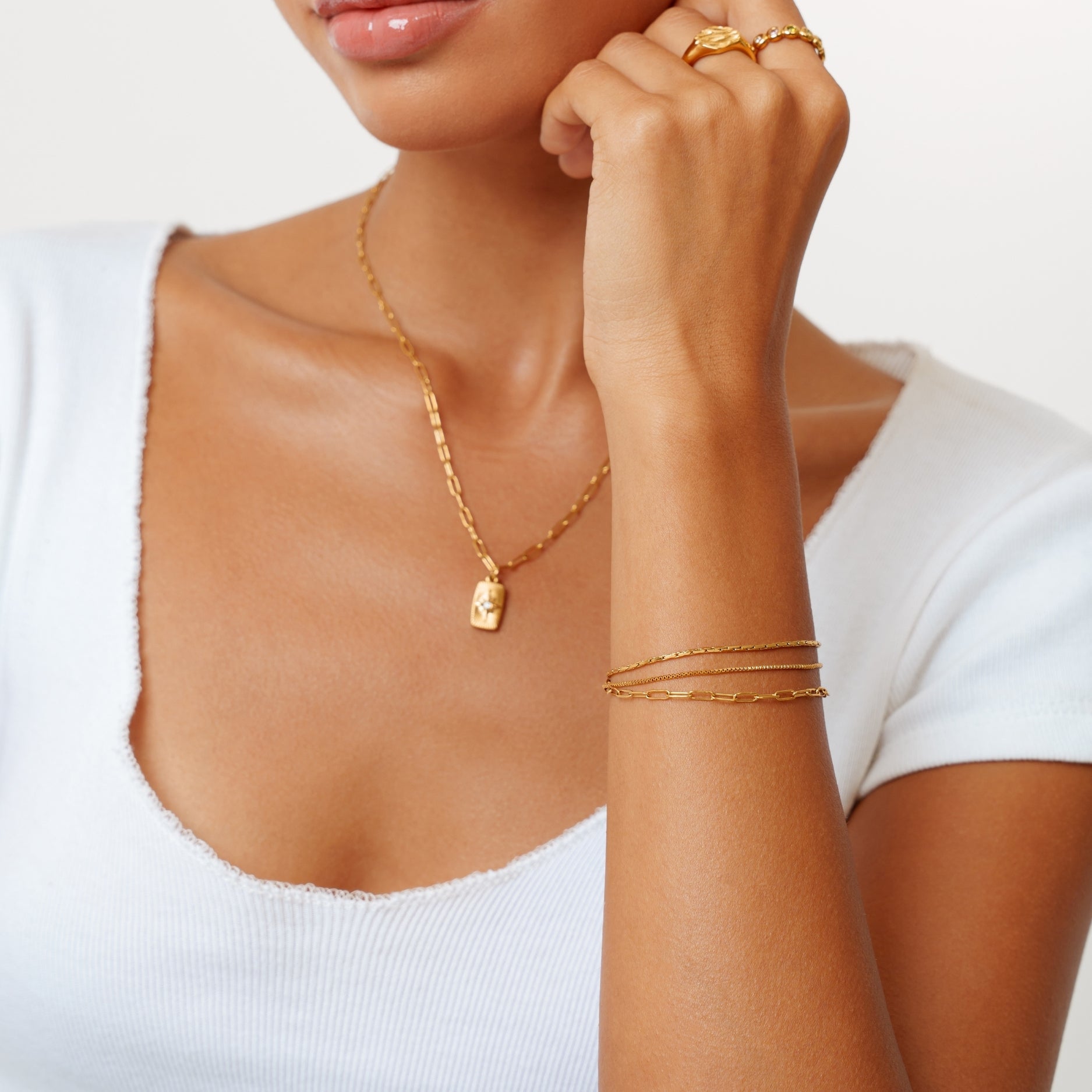 Athena Golden Layered Bracelet