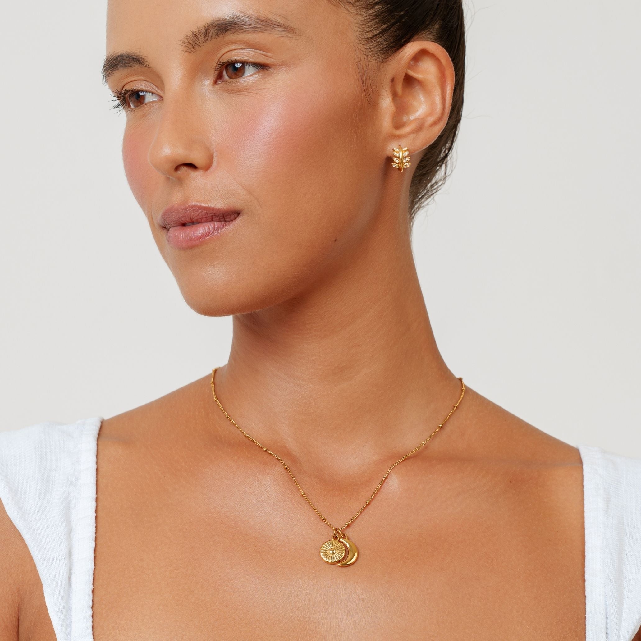 Athena Moon & Sun Necklace