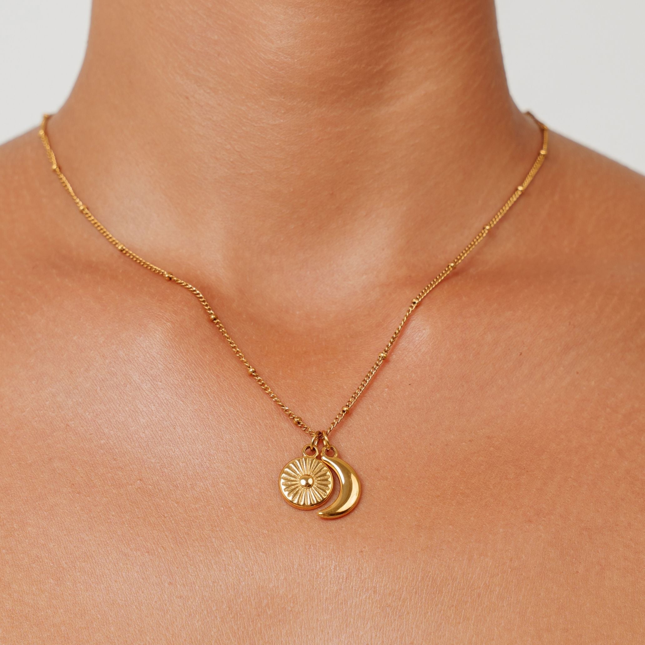 Athena Moon & Sun Necklace