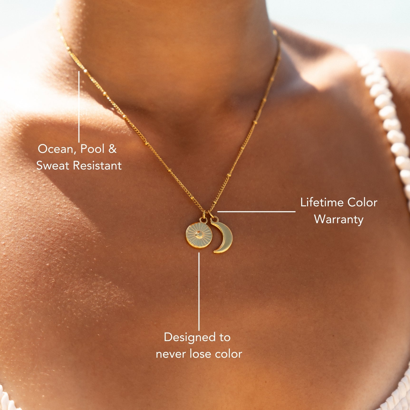 Athena Moon & Sun Necklace