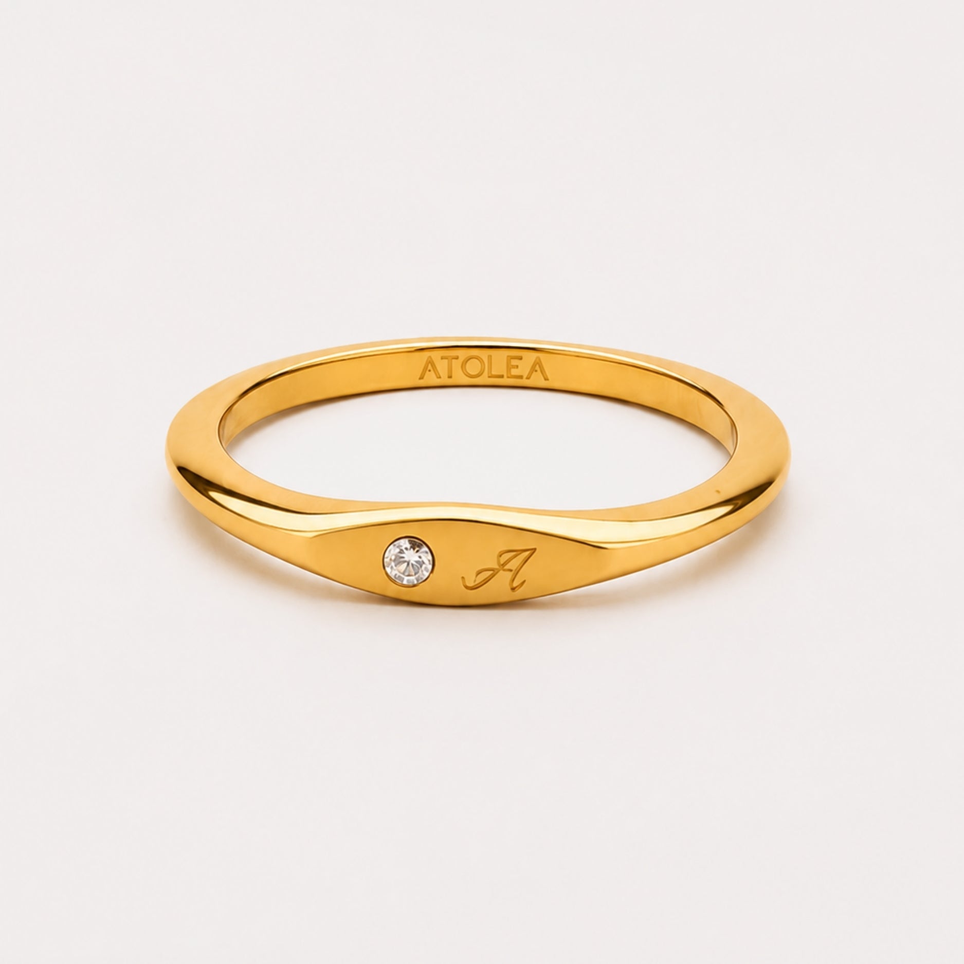 Athena One-Initial Crystal Ring