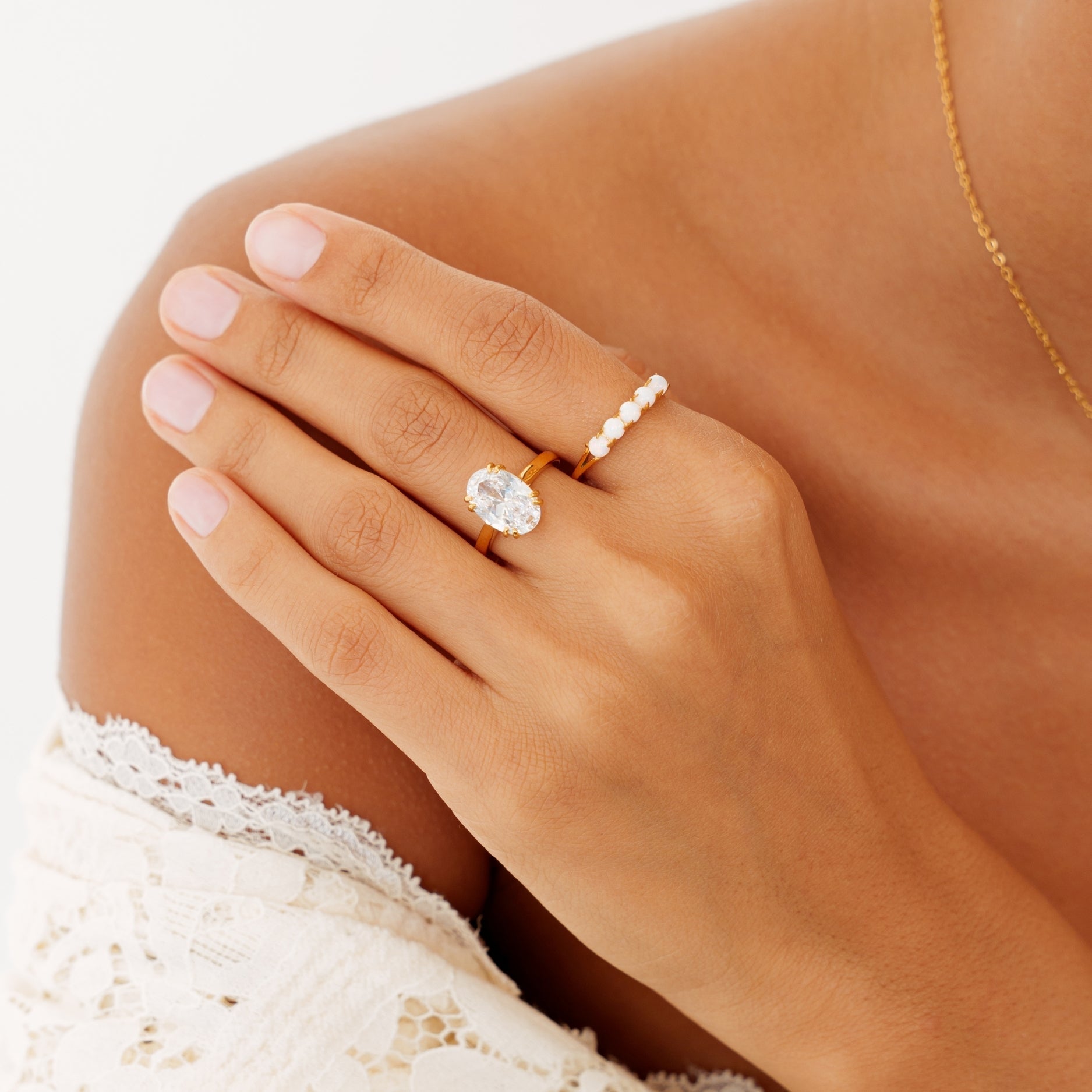 Athena Opal Band Ring
