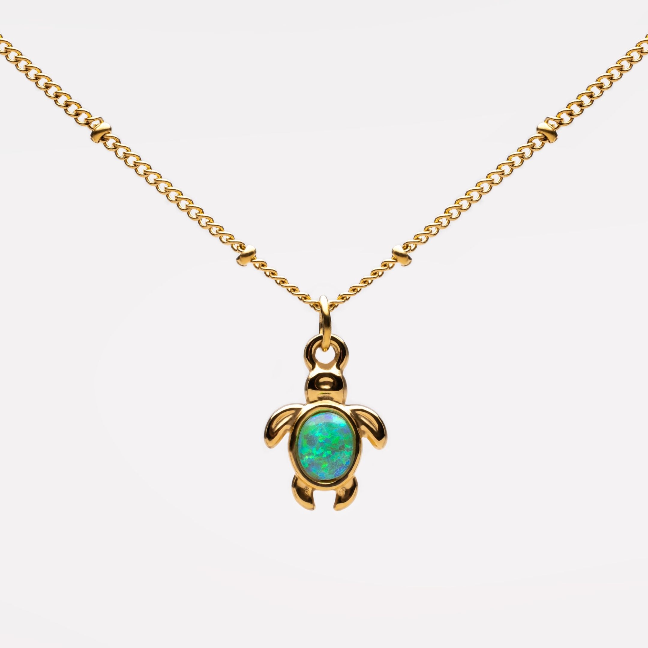 Athena Opal Turtle Necklace