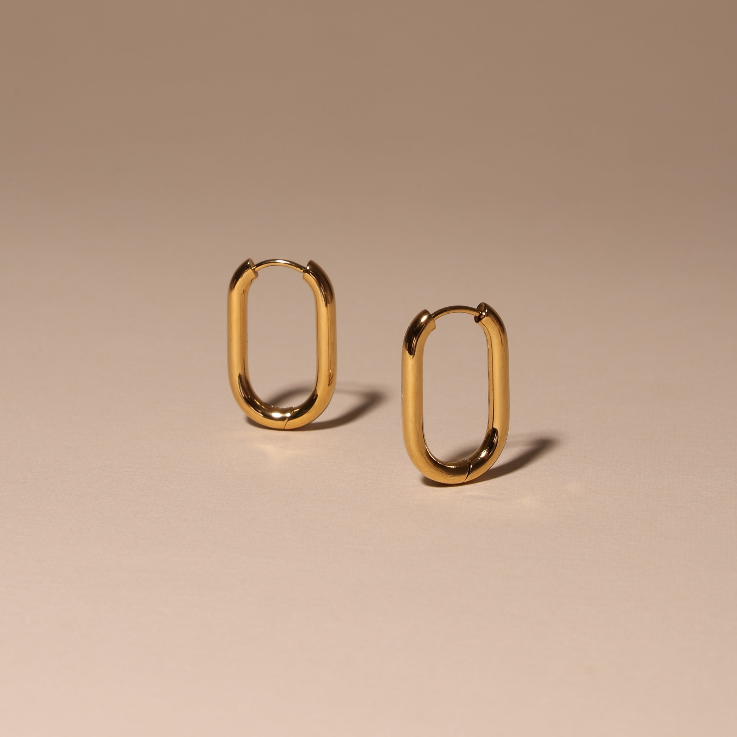 Athena Oval Hoop Earrings