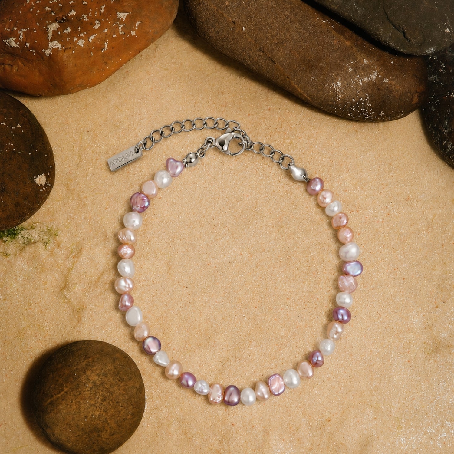 Athena Perla Rosa Anklet
