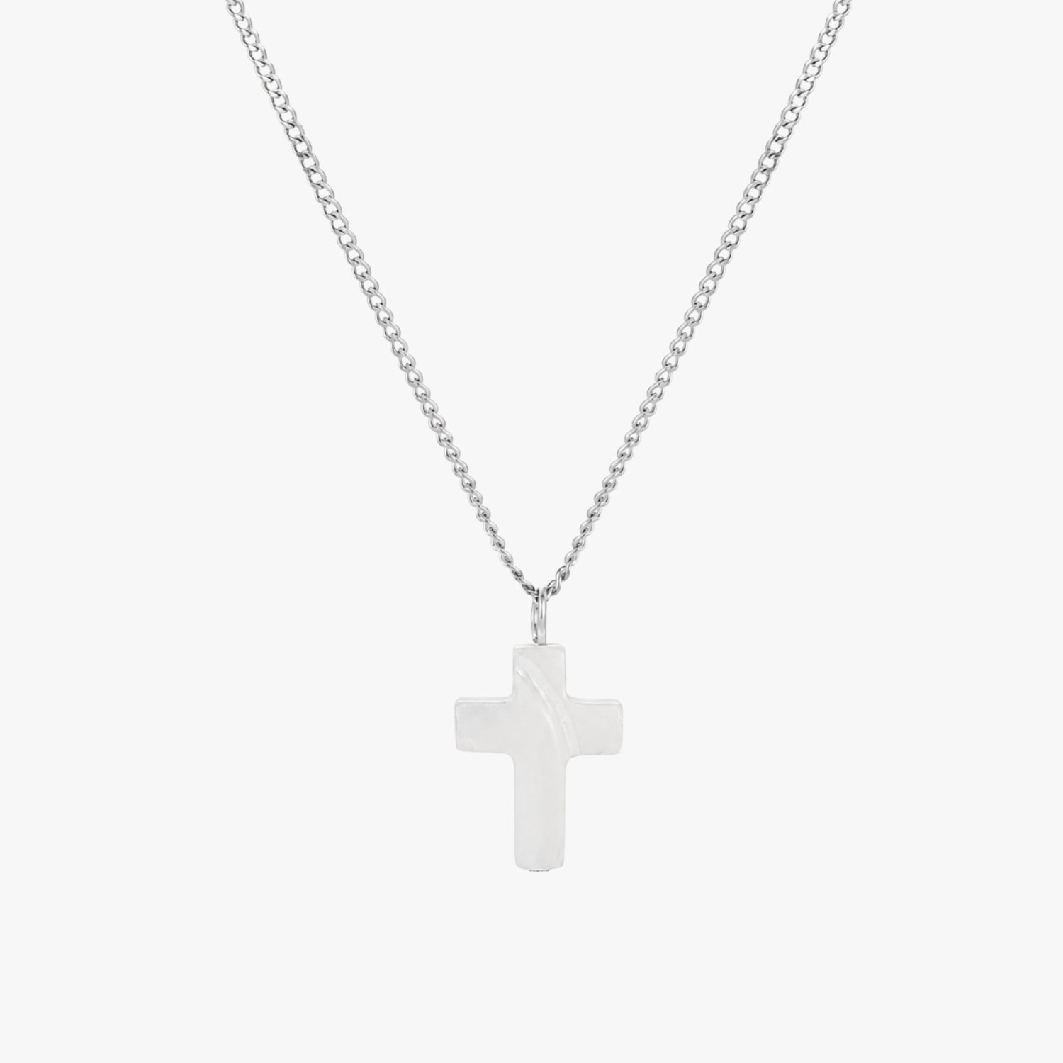 Athena Mother of Pearl Cross Necklace