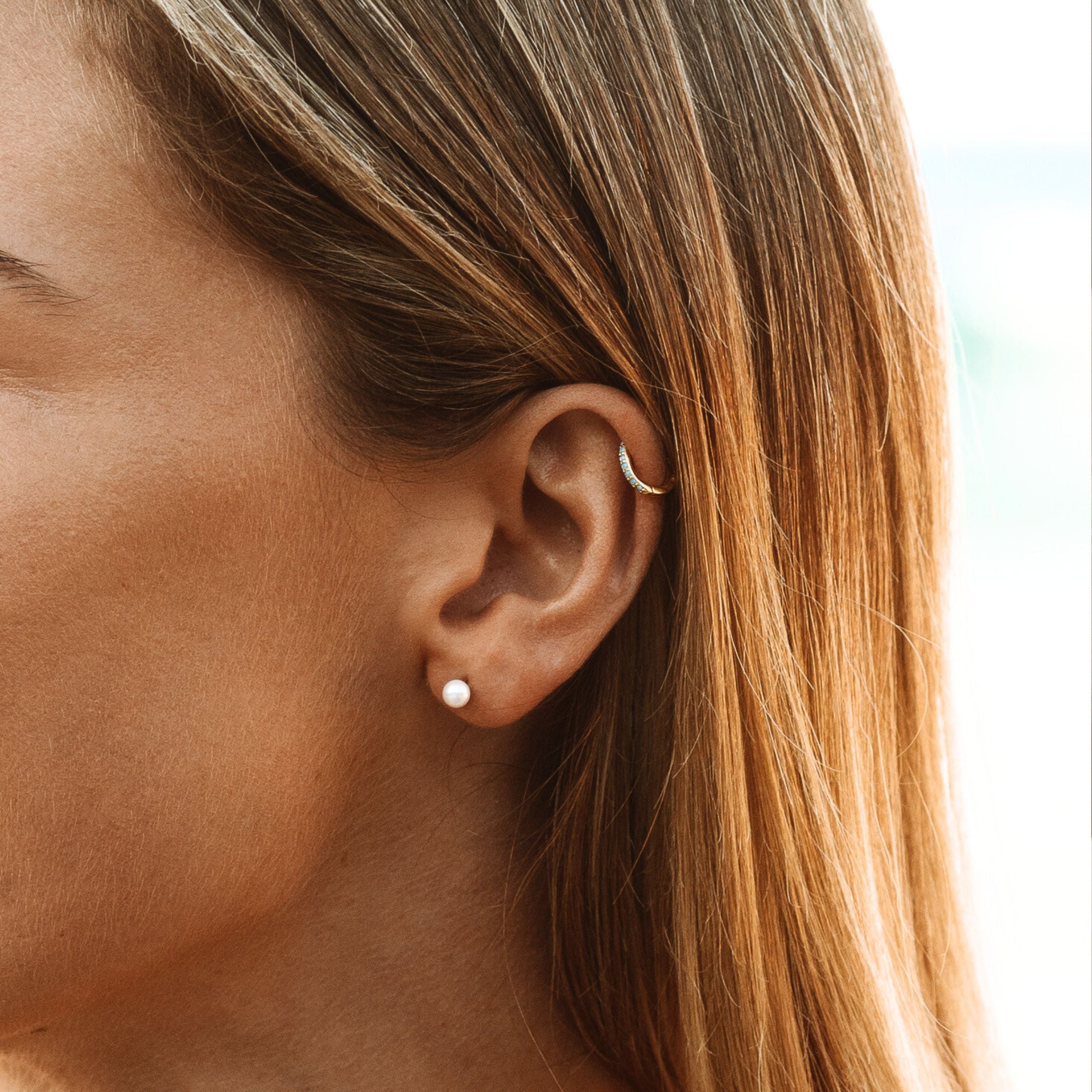 Athena Pearl Stud Earrings