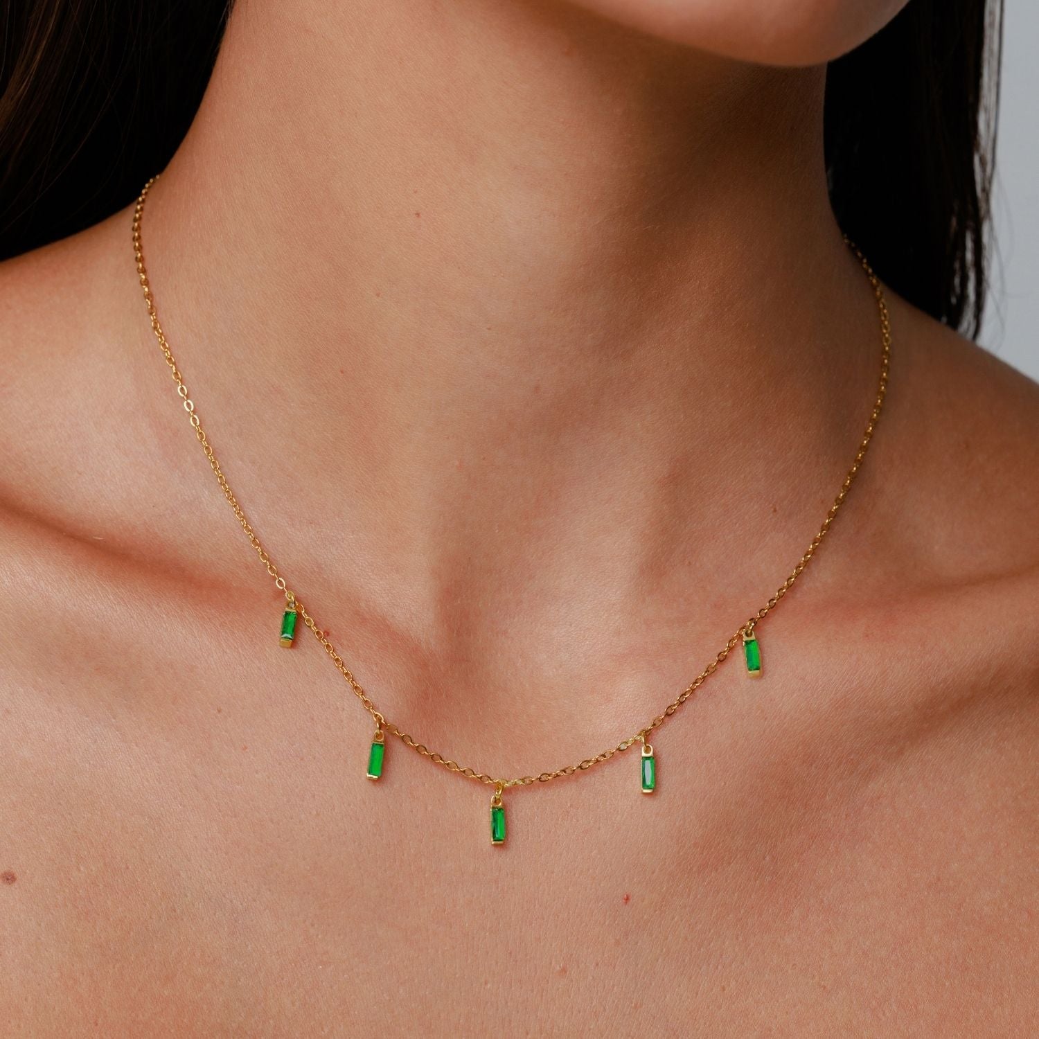 Athena Rain of Emeralds Choker
