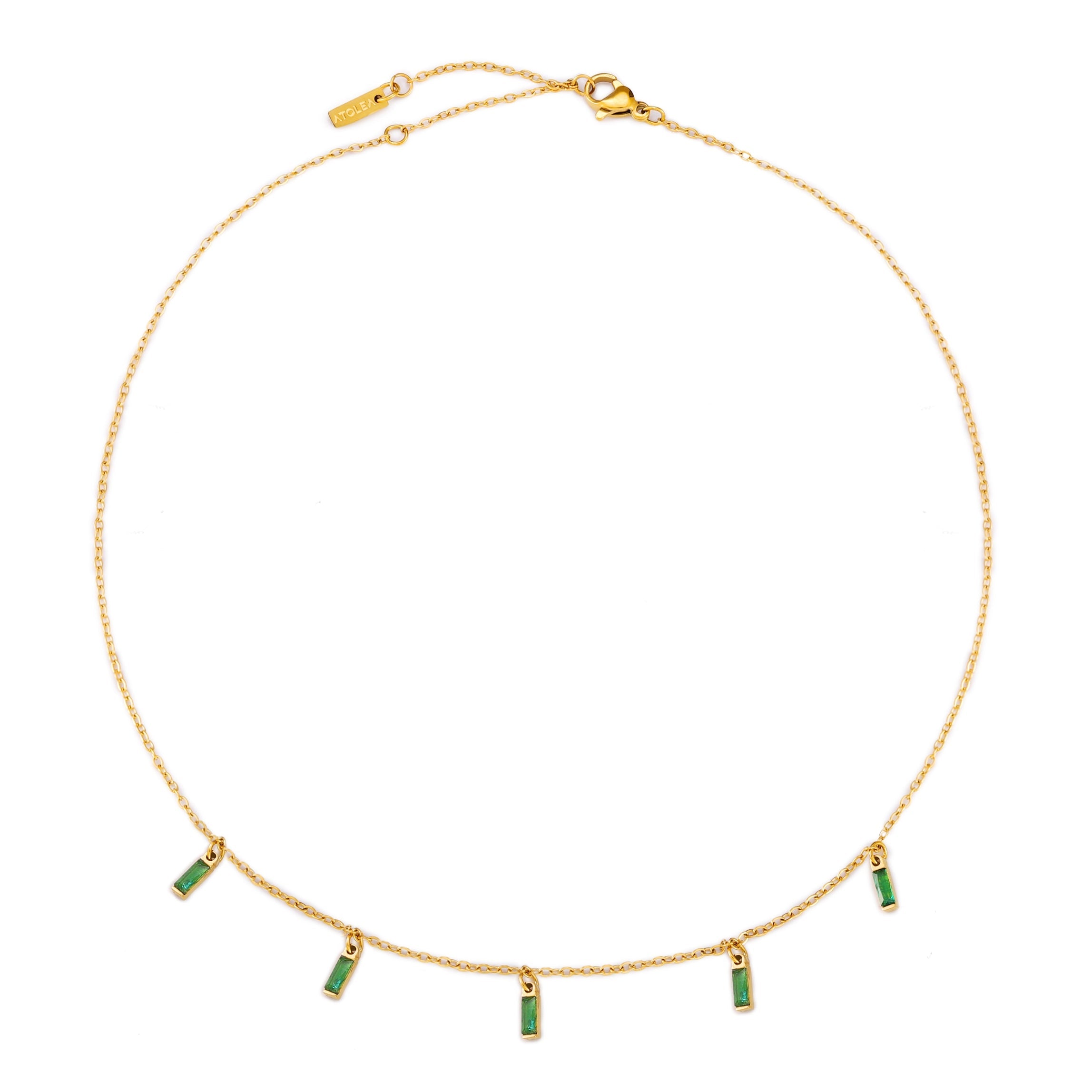Athena Rain of Emeralds Choker