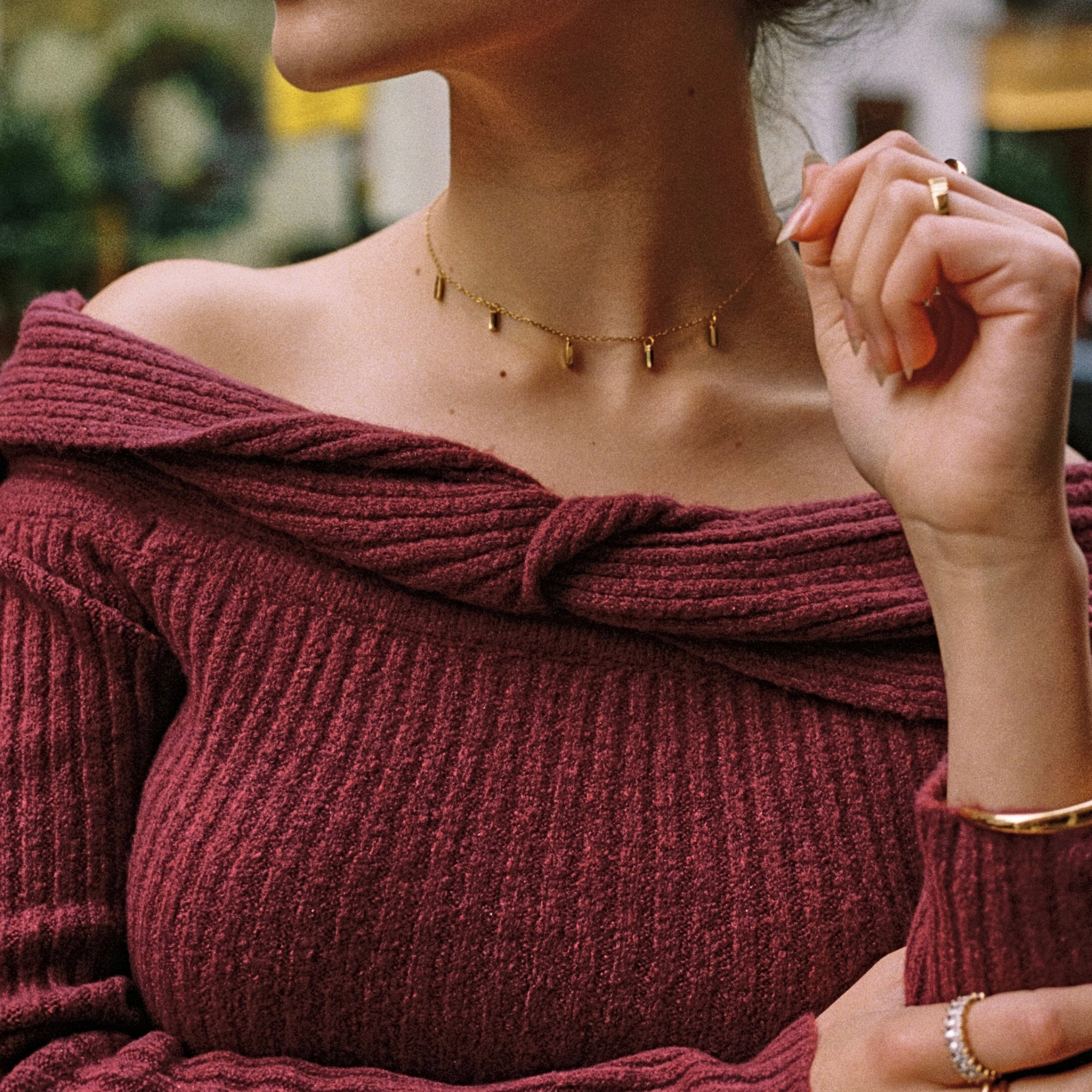 Athena Rain of Emeralds Choker