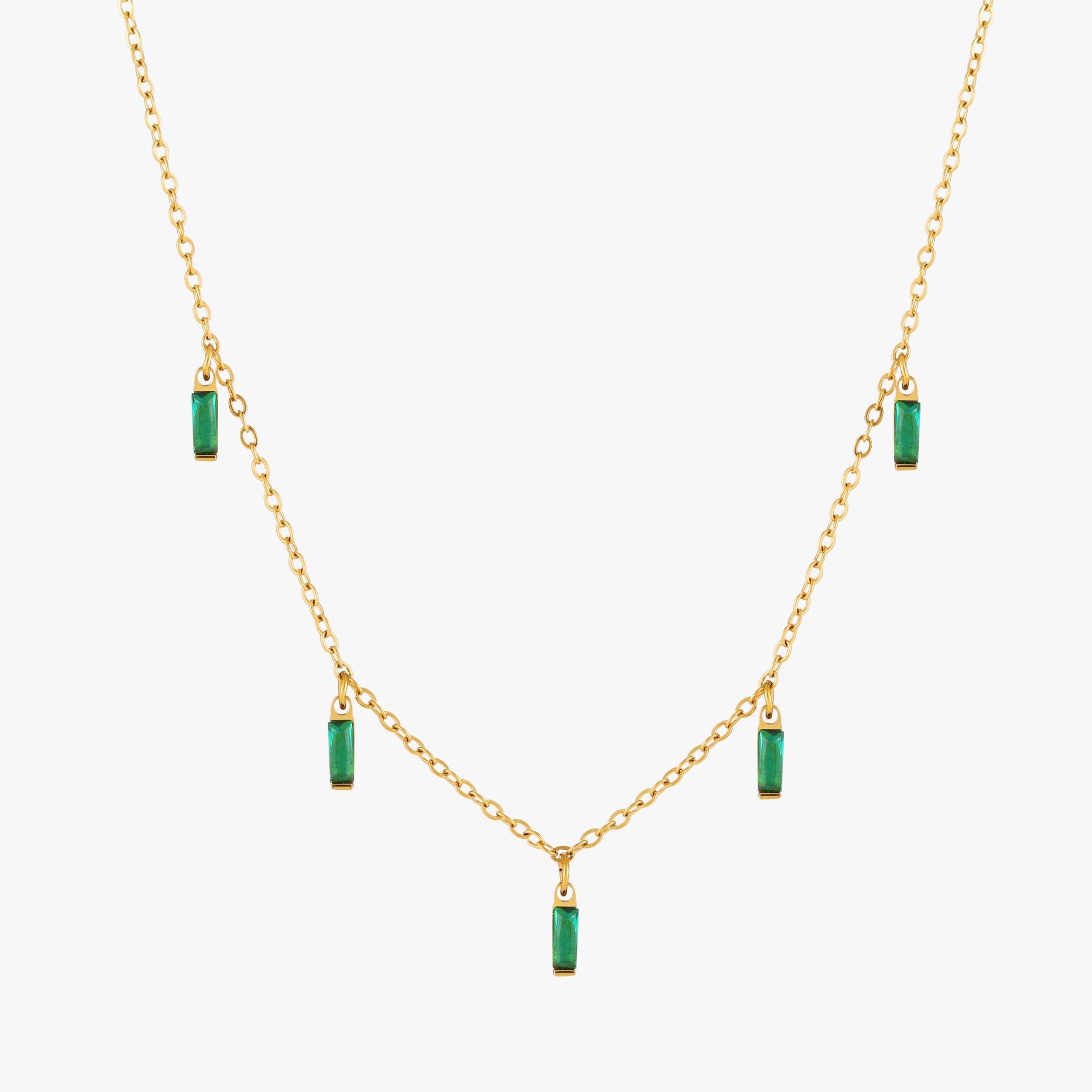 Athena Rain of Emeralds Choker