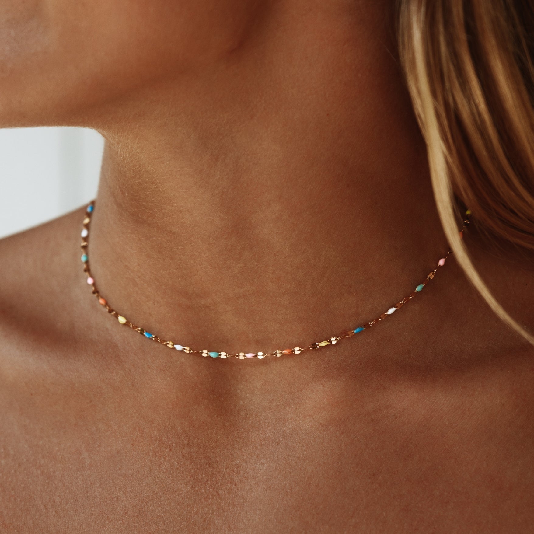 Athena Rainbow Dainty Choker