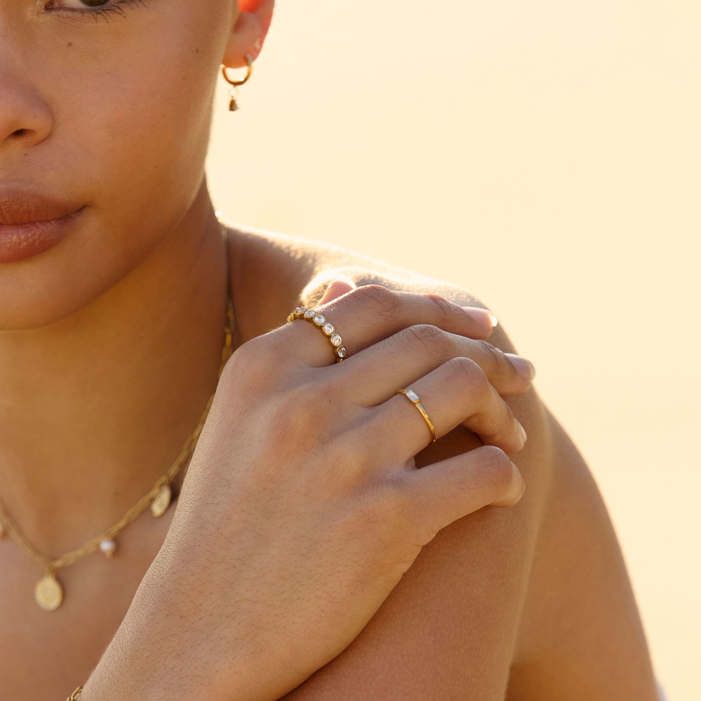 Athena Dainty Crystal Ring