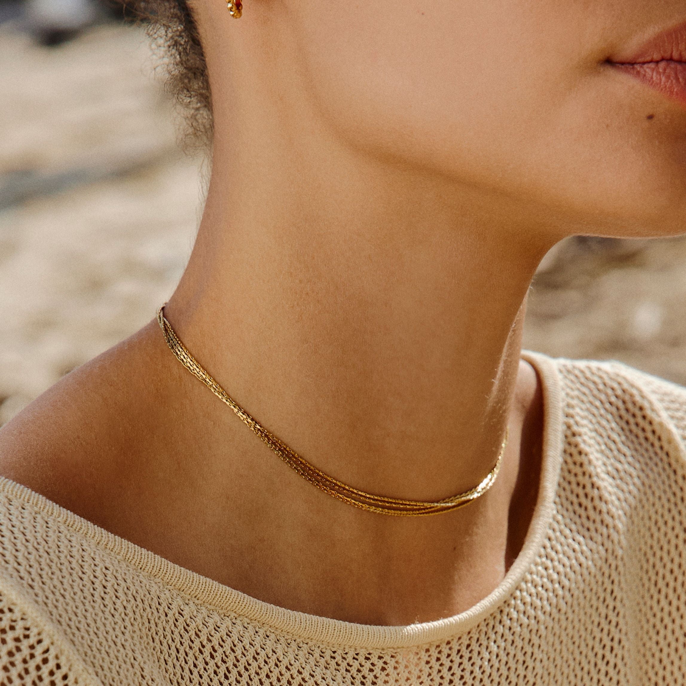 Athena "Riviera" Layered Choker