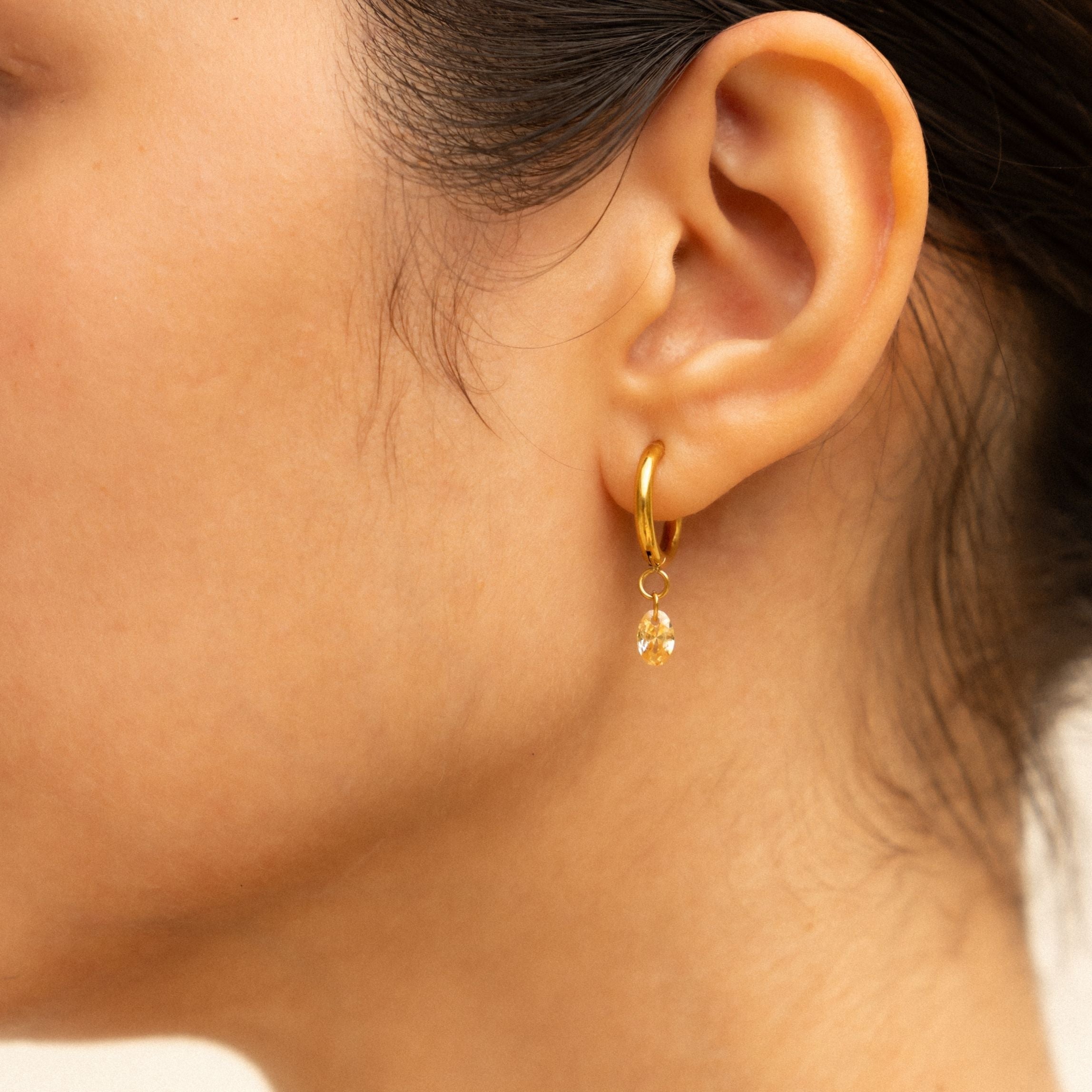Athena Rosé Drop Earrings