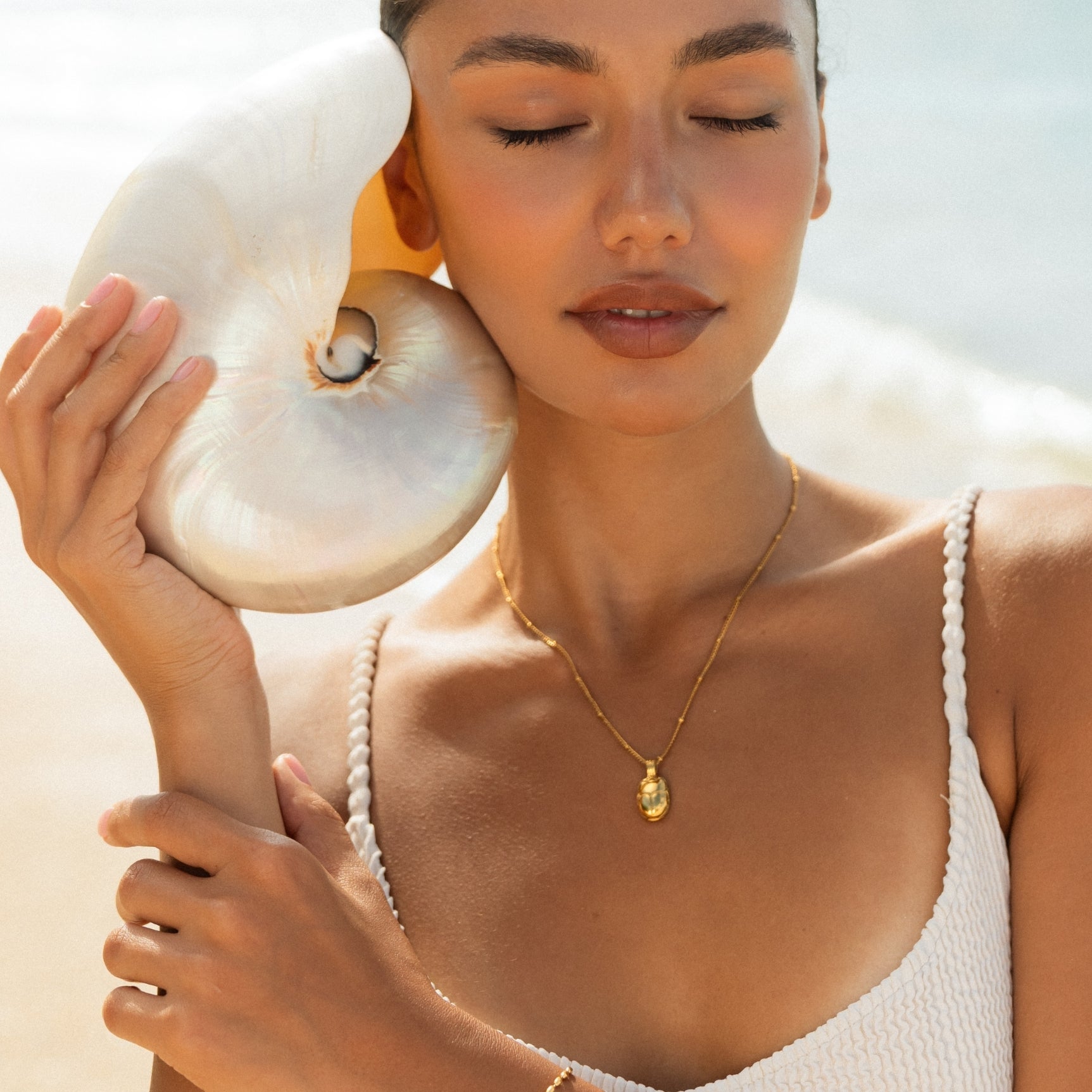 Athena Scarab Necklace