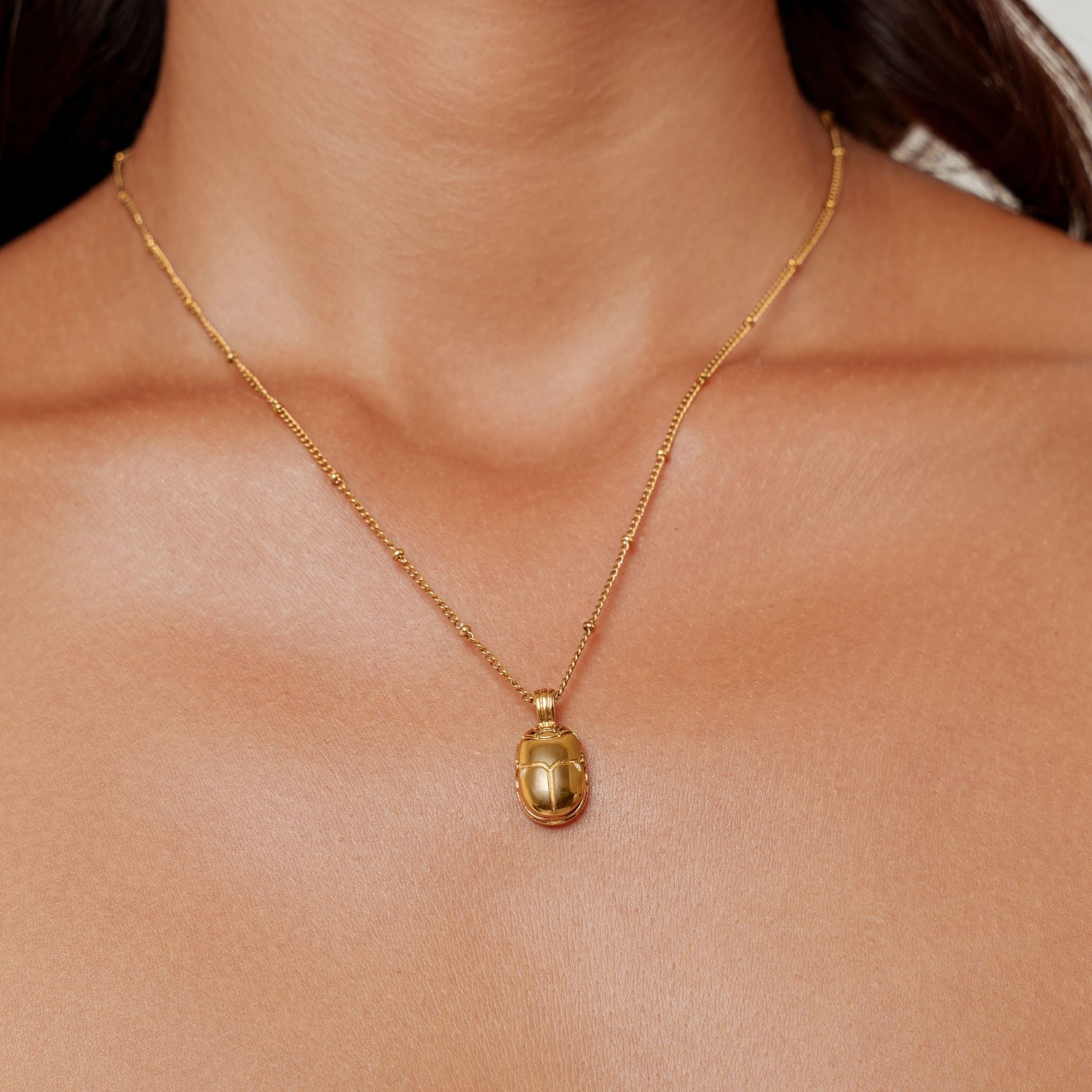 Athena Scarab Necklace