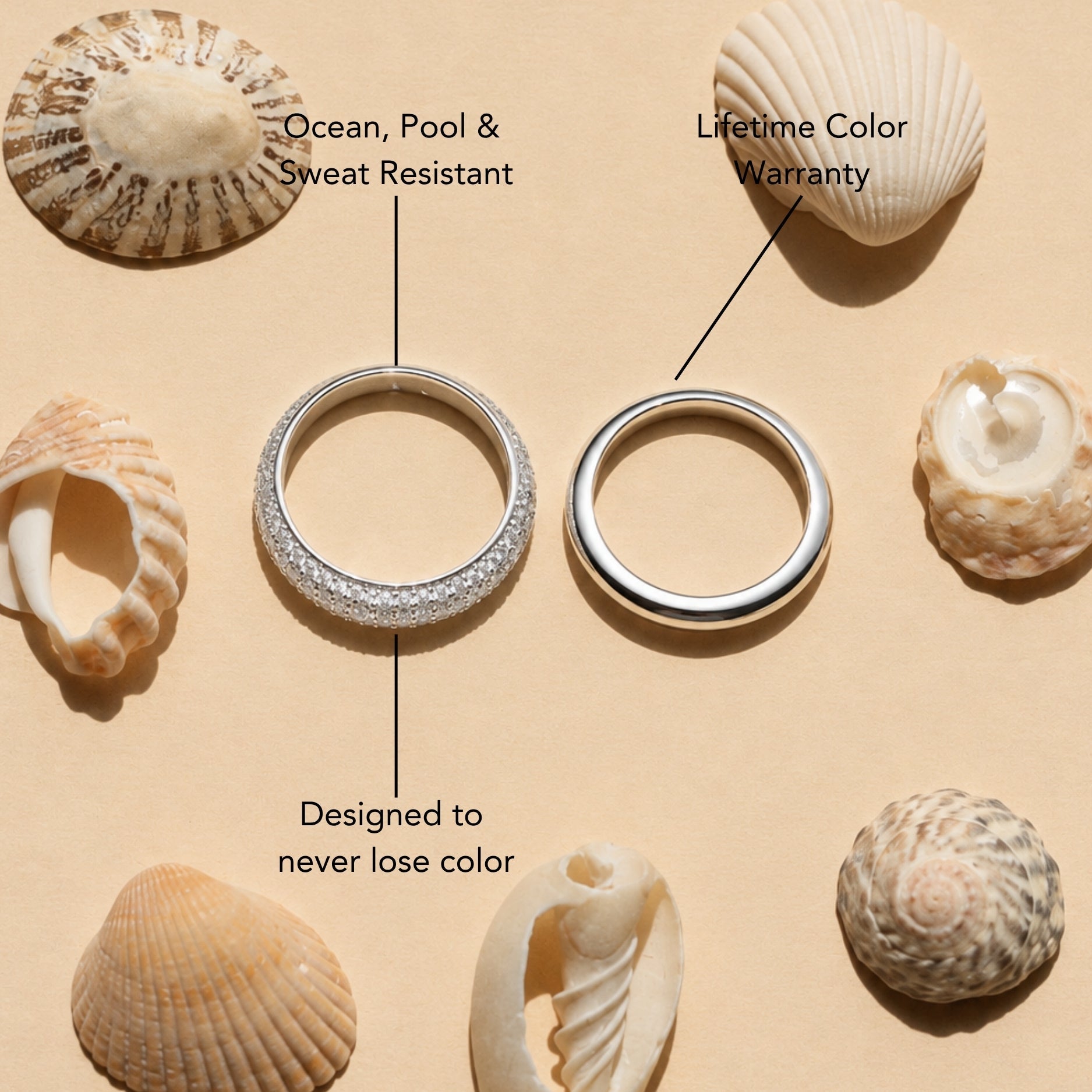 Athena "Day & Night" Ring Set