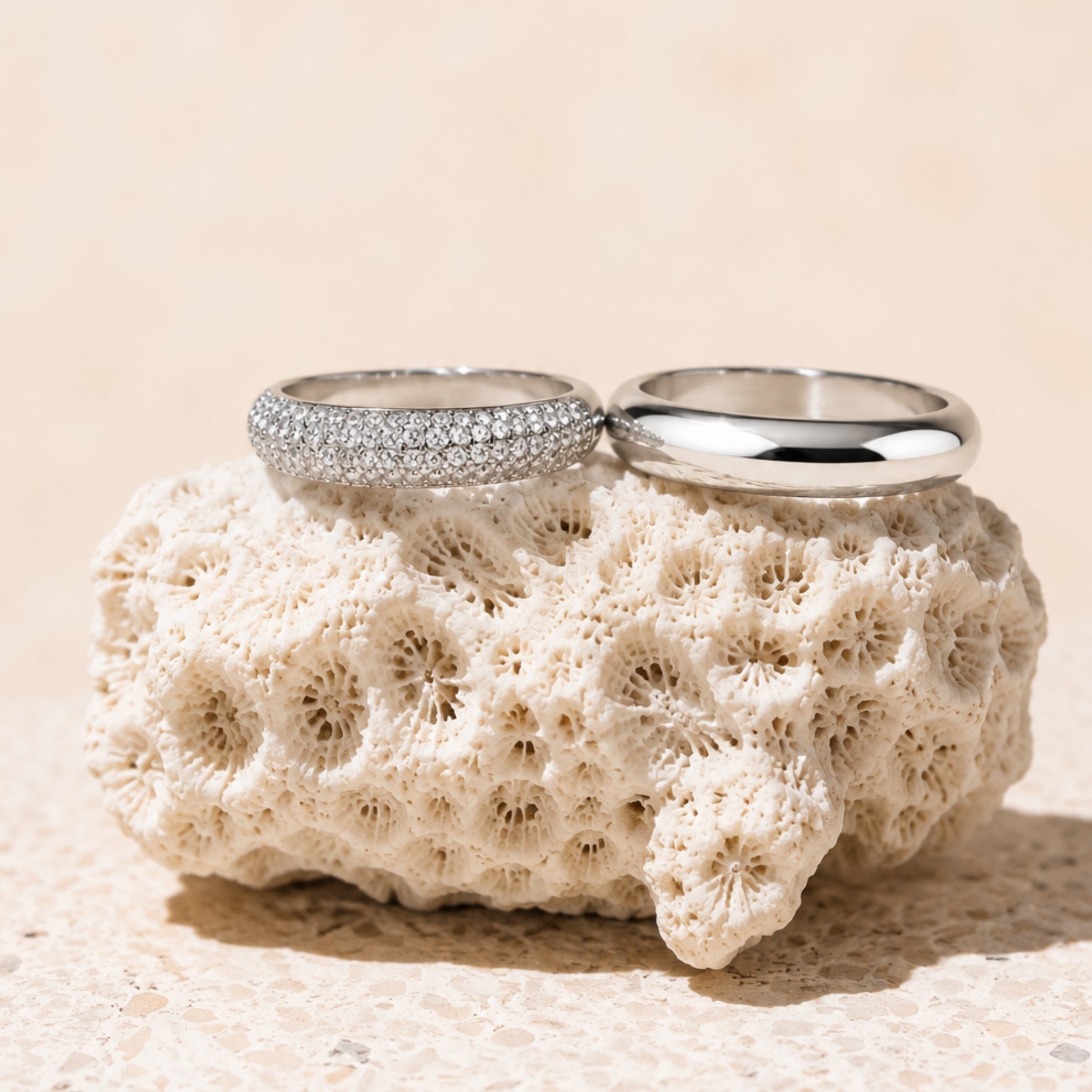 Athena "Day & Night" Ring Set