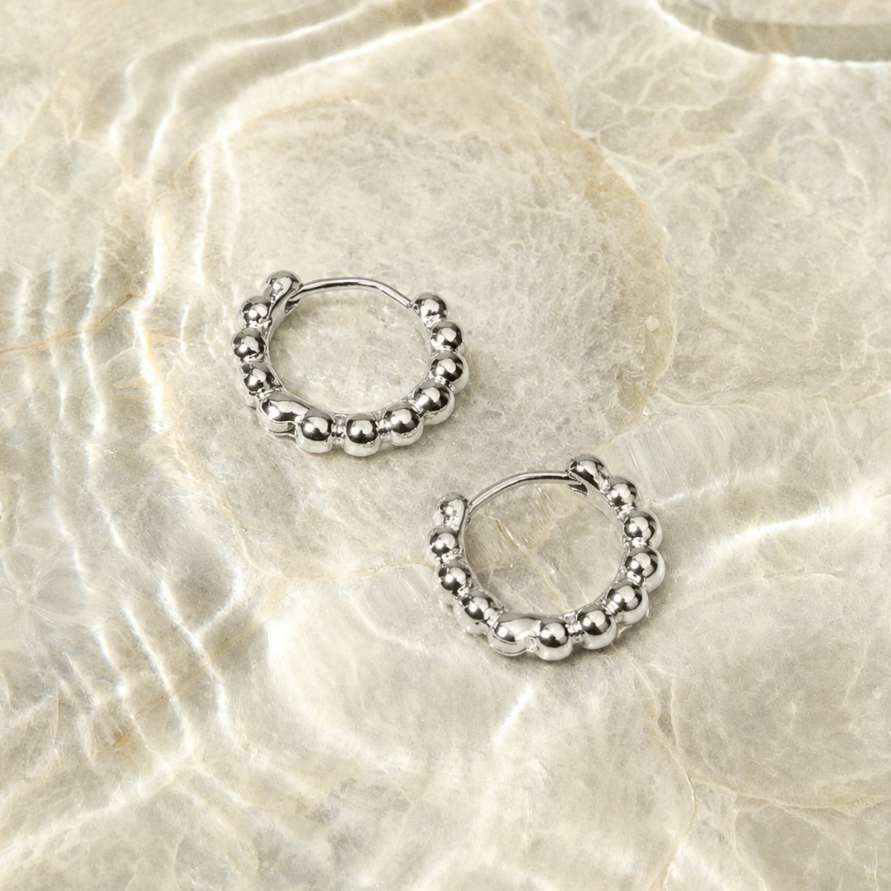 Athena Beaded Hoops Earrings