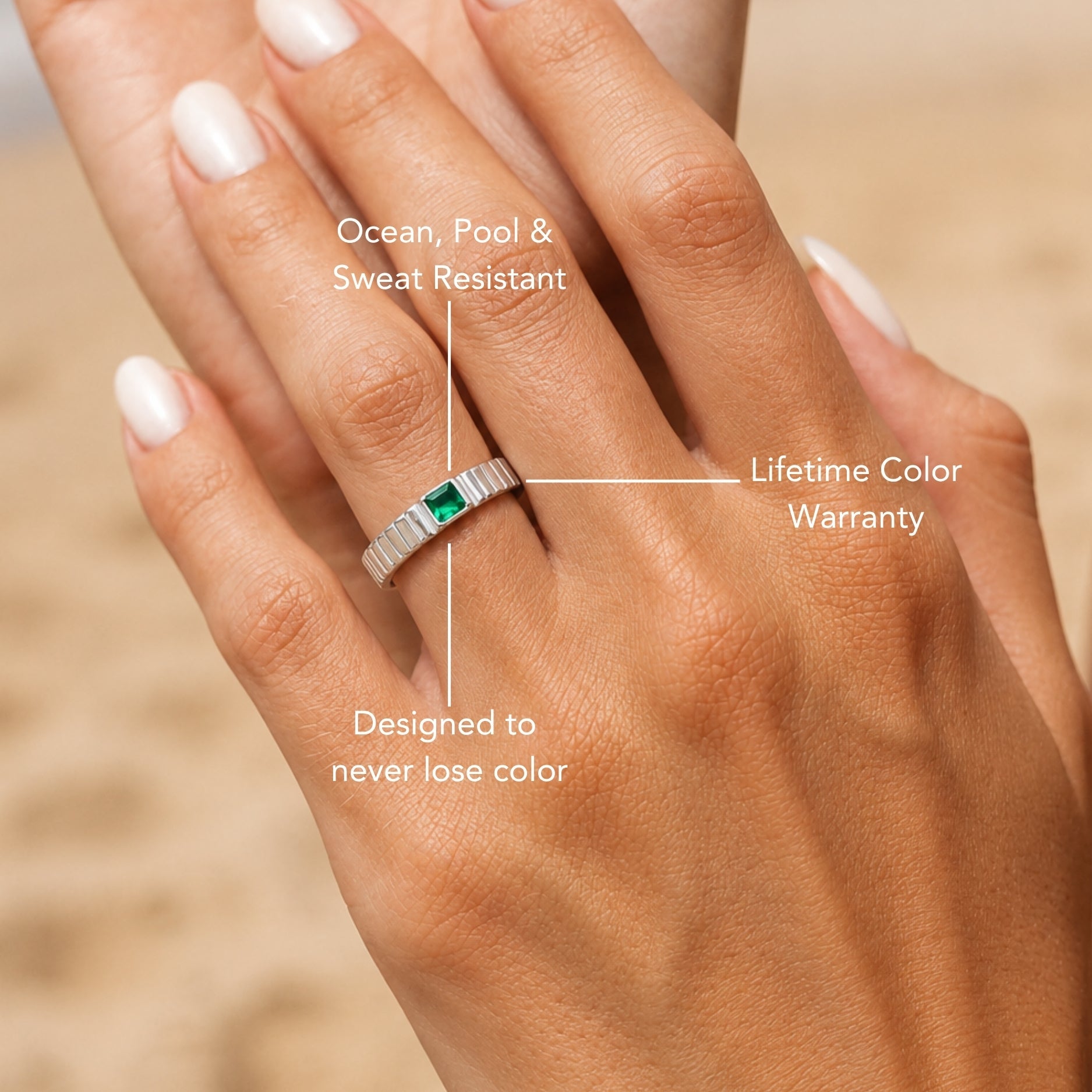 Athena Chunky Emerald Ring