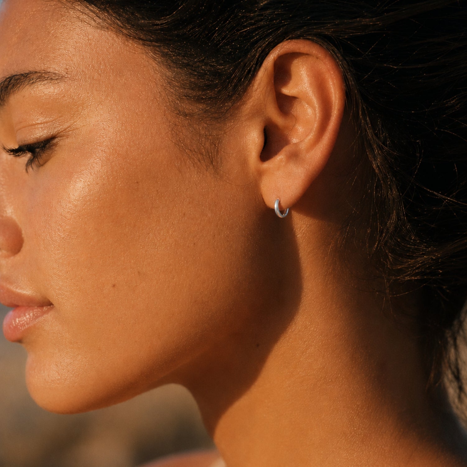 Athena Tiny Huggie Hoops