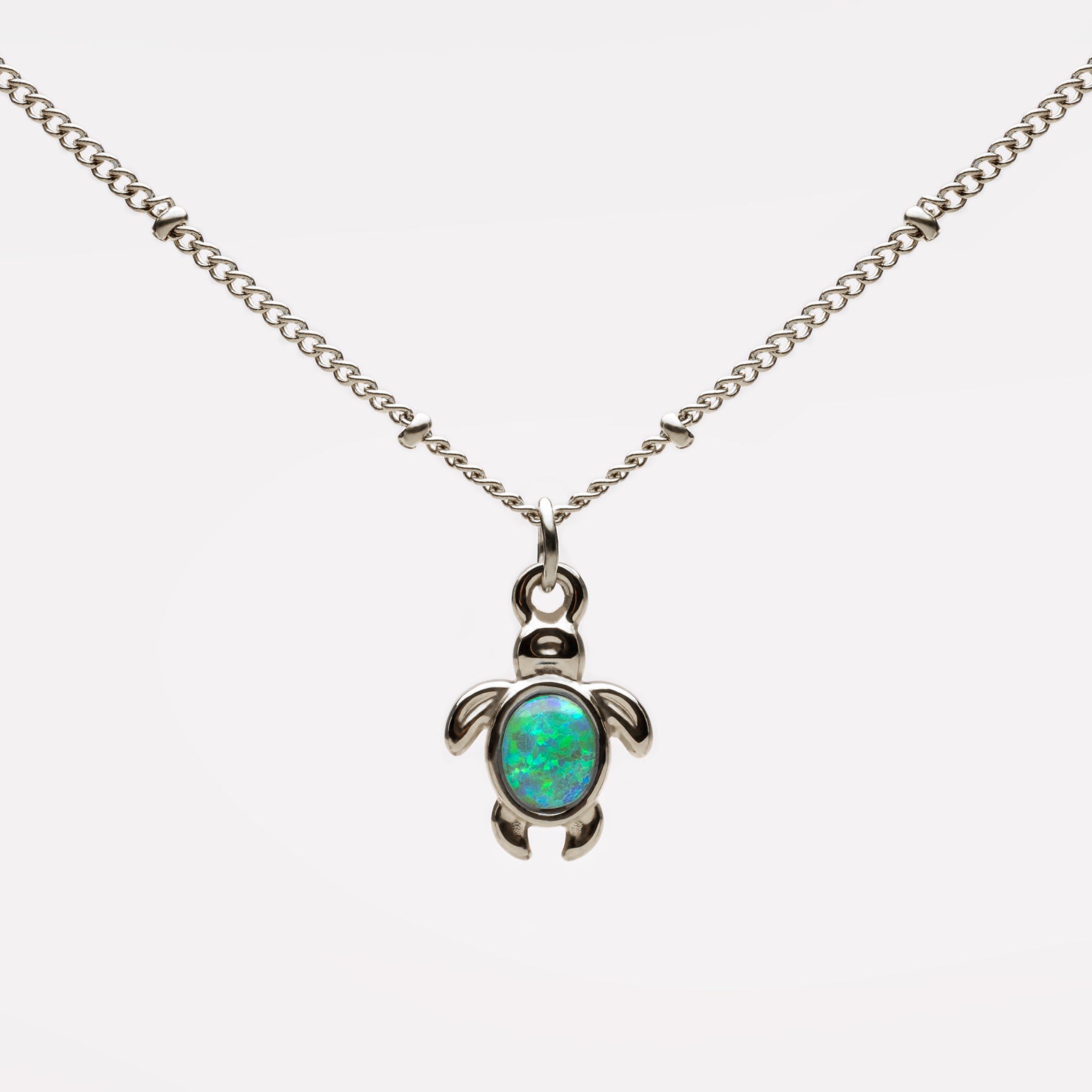Athena Opal Turtle Necklace