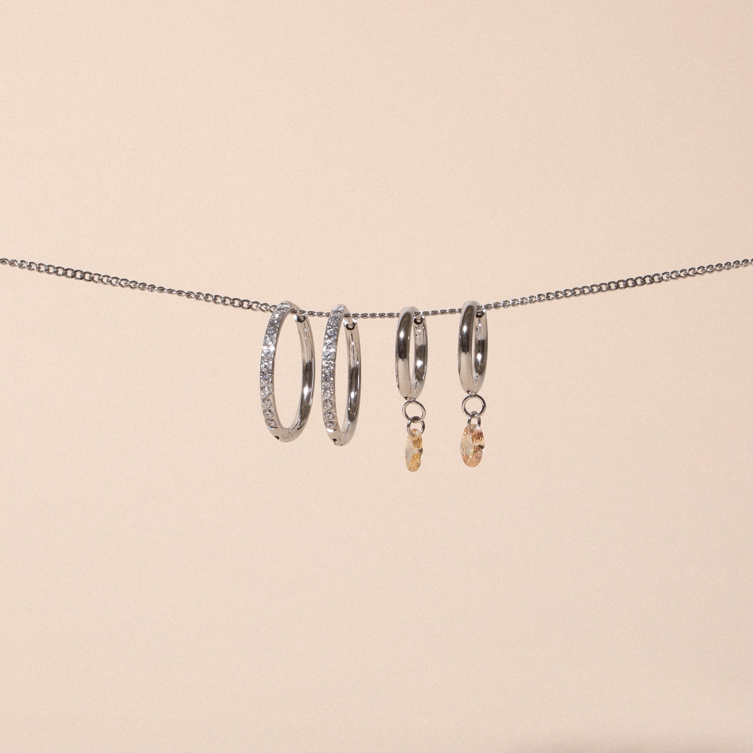 Athena Rosé Drop Earrings