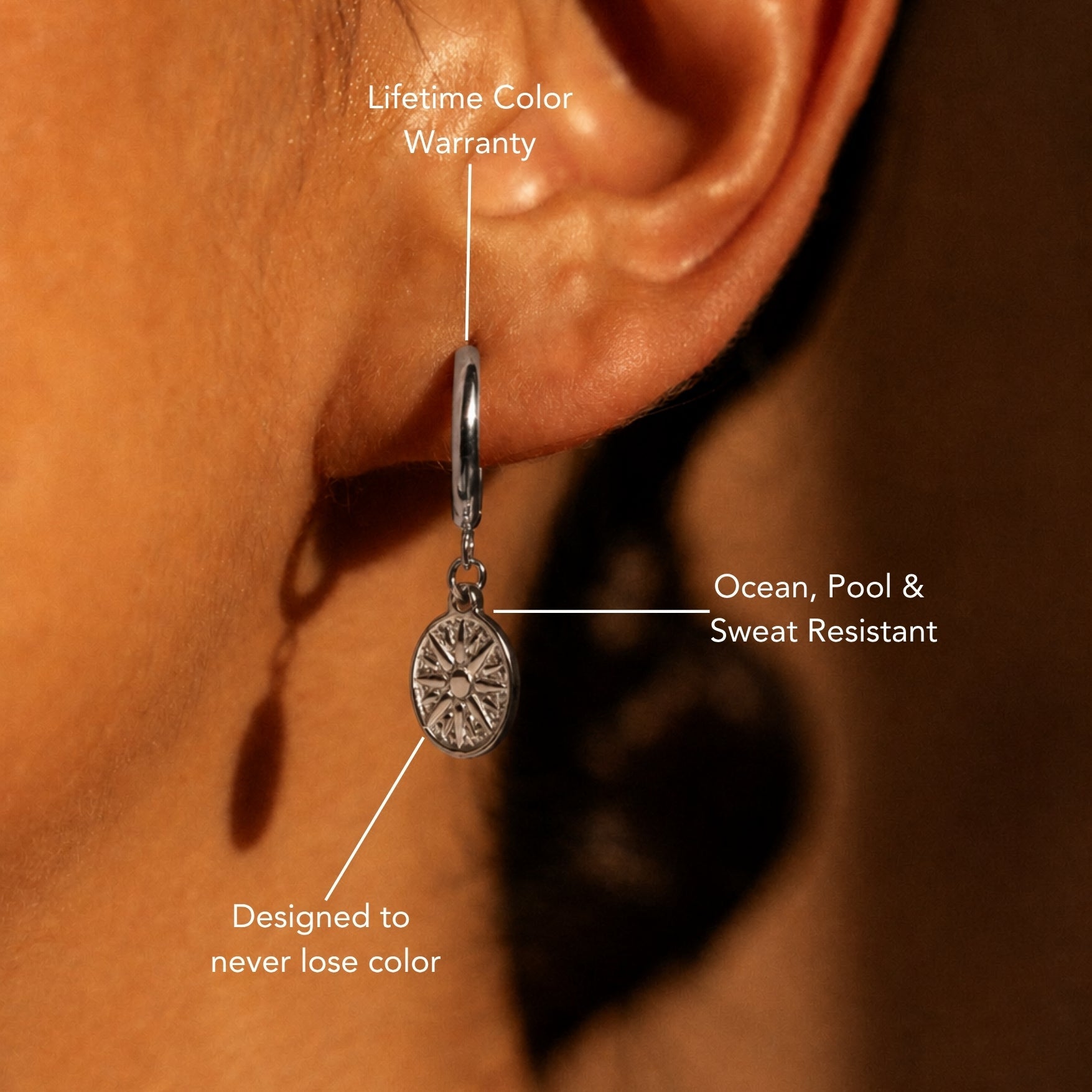 Athena Golden Sun Earrings