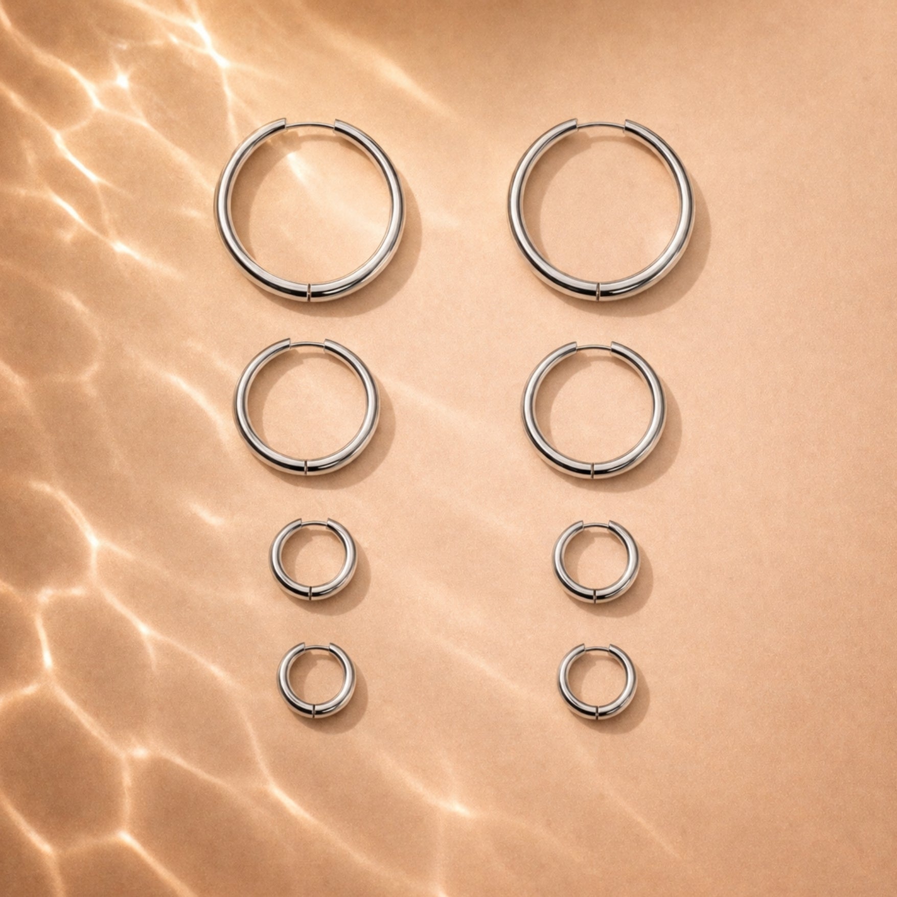 Athena Thick Hoop Earrings
