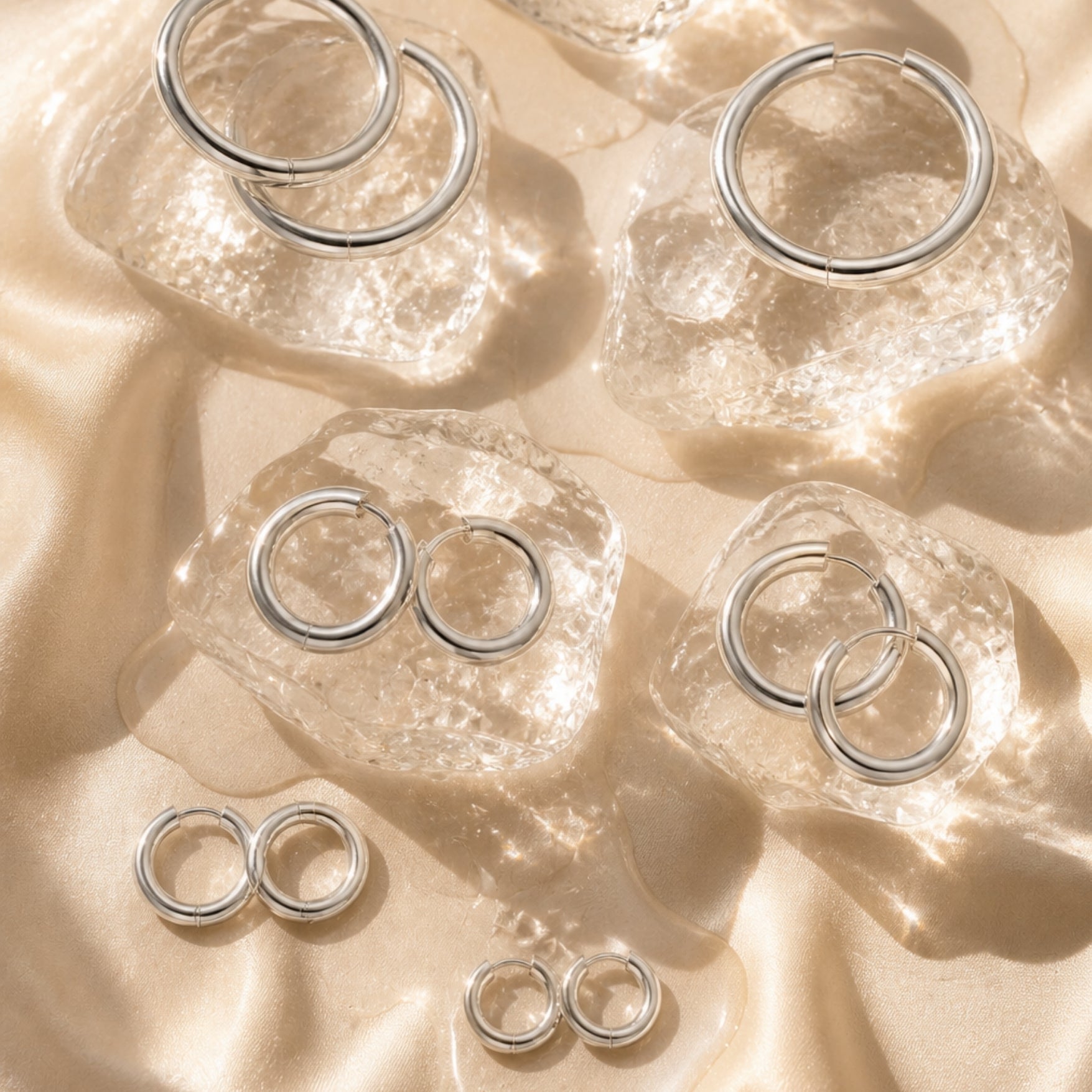 Athena Thick Hoop Earrings