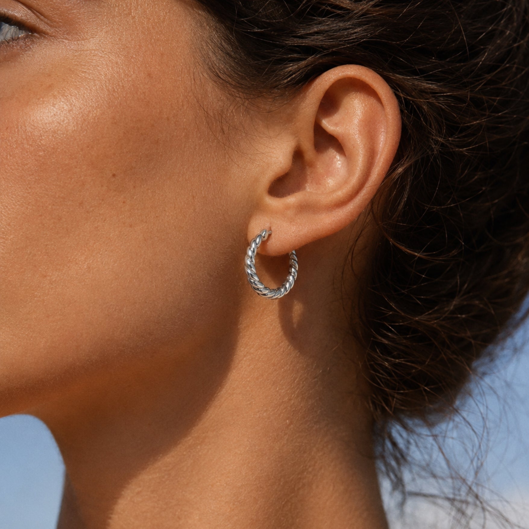 Athena Twisted Hoops Earrings