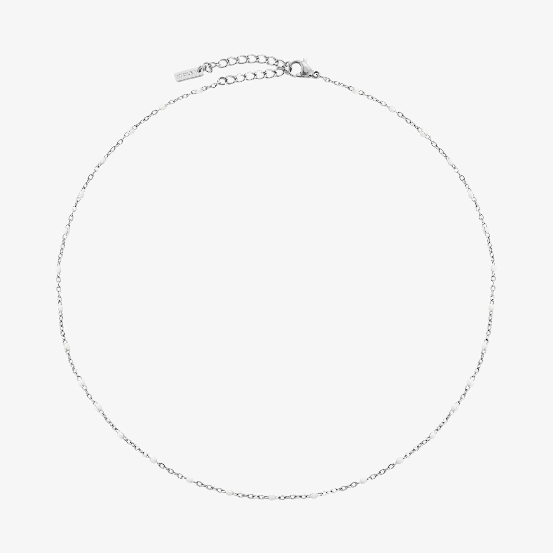 Athena White Beaded Choker